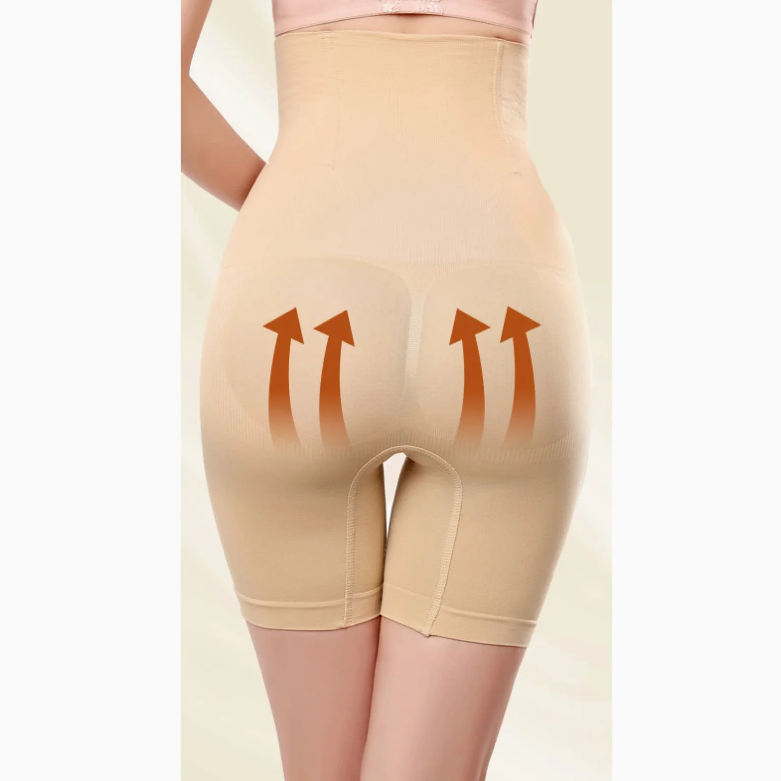 HLTYGWX Damskie legginsy udowe, krótkie spodenki z wysokim stanem, wyszczuplają brzuch, rajstopy, średniej wielkości body modelują
