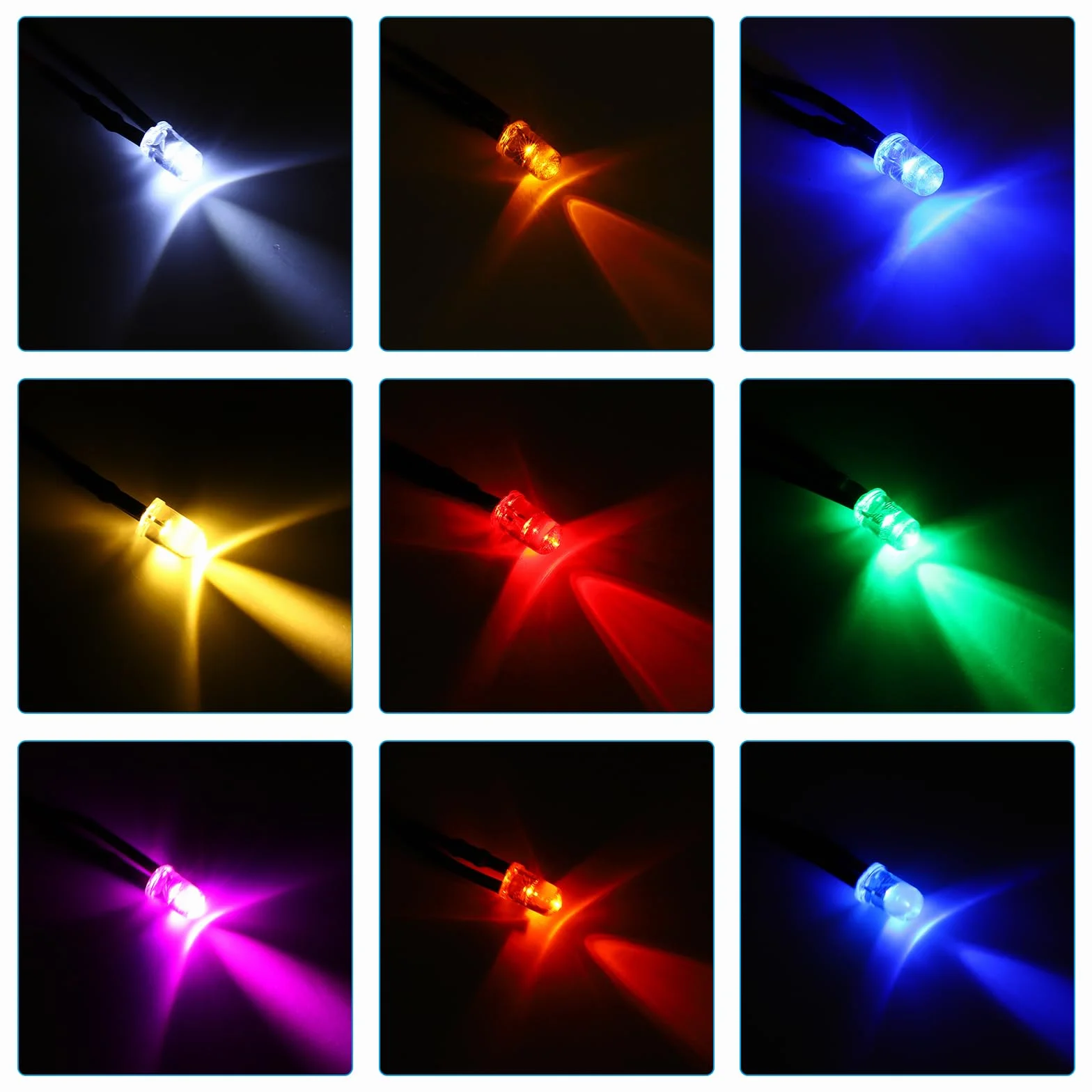 PATIKIL Dioda LED 3 mm, 100 szt. 3-6 V DC wstępnie przewodowe mini światła LED żarówka emitująca światło lampa do RC DIY wskaźnik oświetlenia, ciepłe białe światło