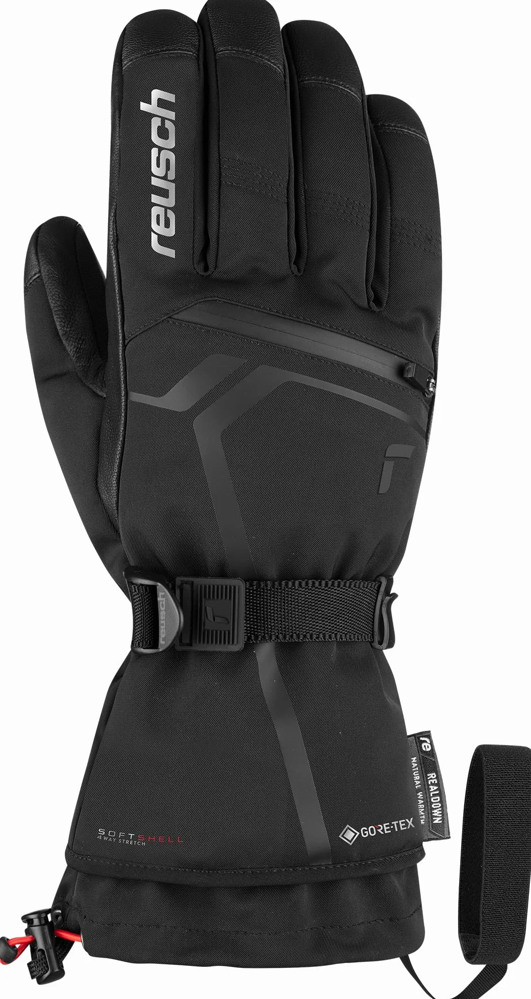 Reusch Down Spirit Gore-TEX bardzo ciepłe, wodoodporne, wiatroszczelne i oddychające rękawiczki zimowe, uniseks, rękawiczki na palec, rękawice śniegowe, rękawice narciarskie, dla mężczyzn i kobiet