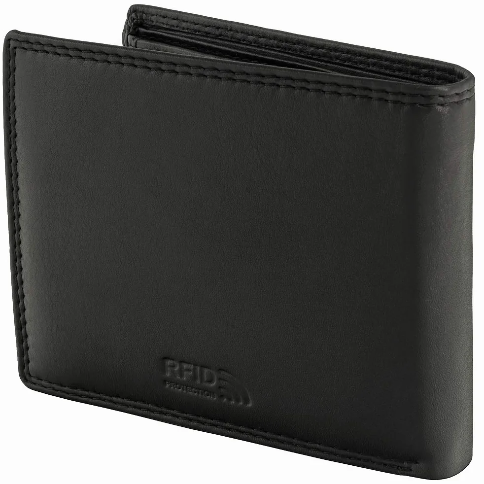 Fa.Volmer ® Skórzany portfel męski z ochroną RFID, bardzo stabilny, podwójny szew, 9 przegródek na karty kredytowe, format poziomy, VO11 RFID, różne kolory, M, Klasyczny