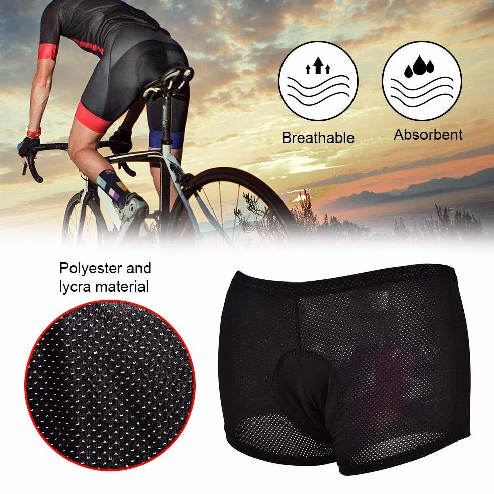 Bielizna rowerowa, Unisex Outdoor Cycling Underwear 3D wyściełane spodenki rowerowe do jazdy na rowerze (M)