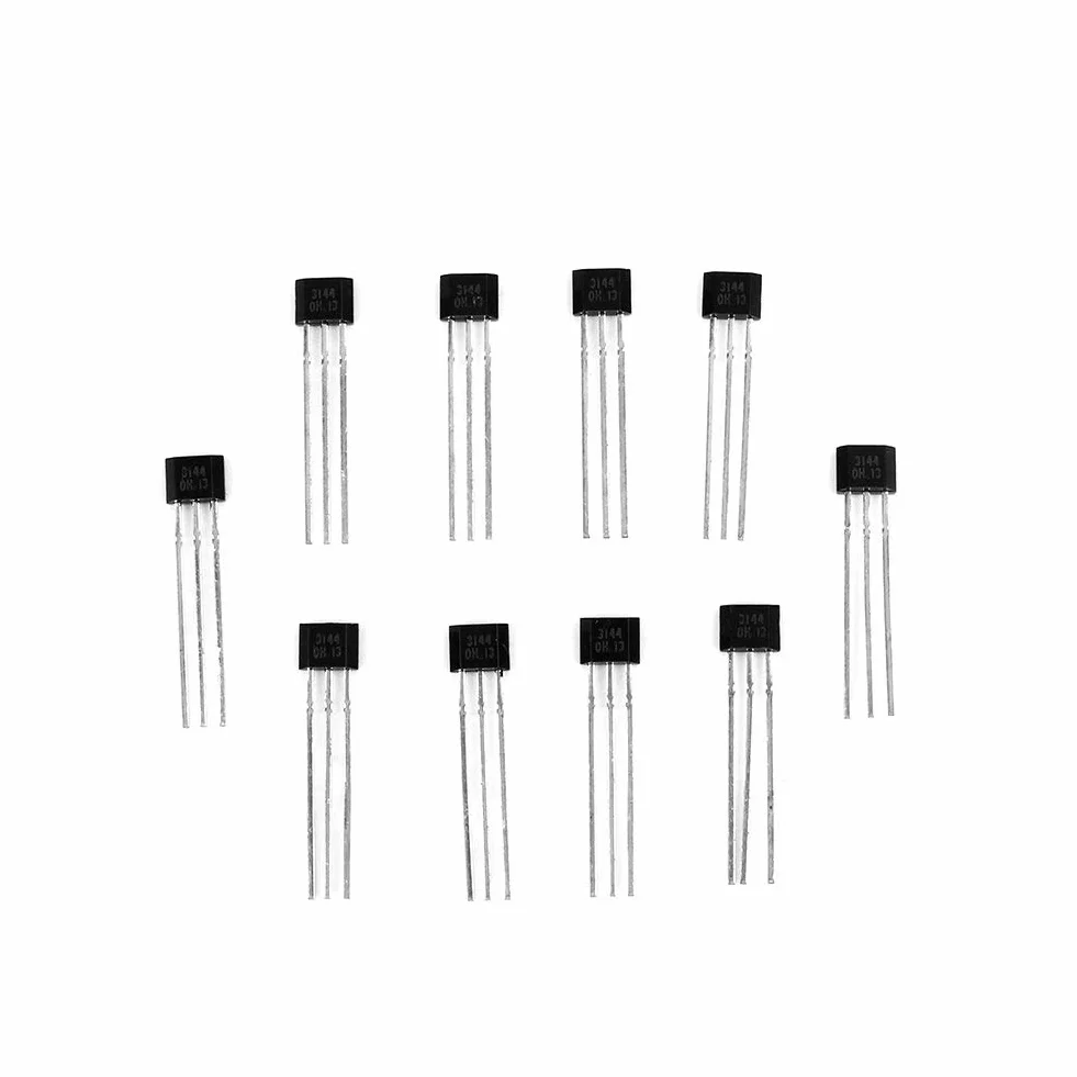 10 sztuk Liniowy czujnik efektu Halla, A3144 3144E OH3144E Czujnik magnetyczny 3-pinowy czułe przełączniki TO-92UA 3pin SIP