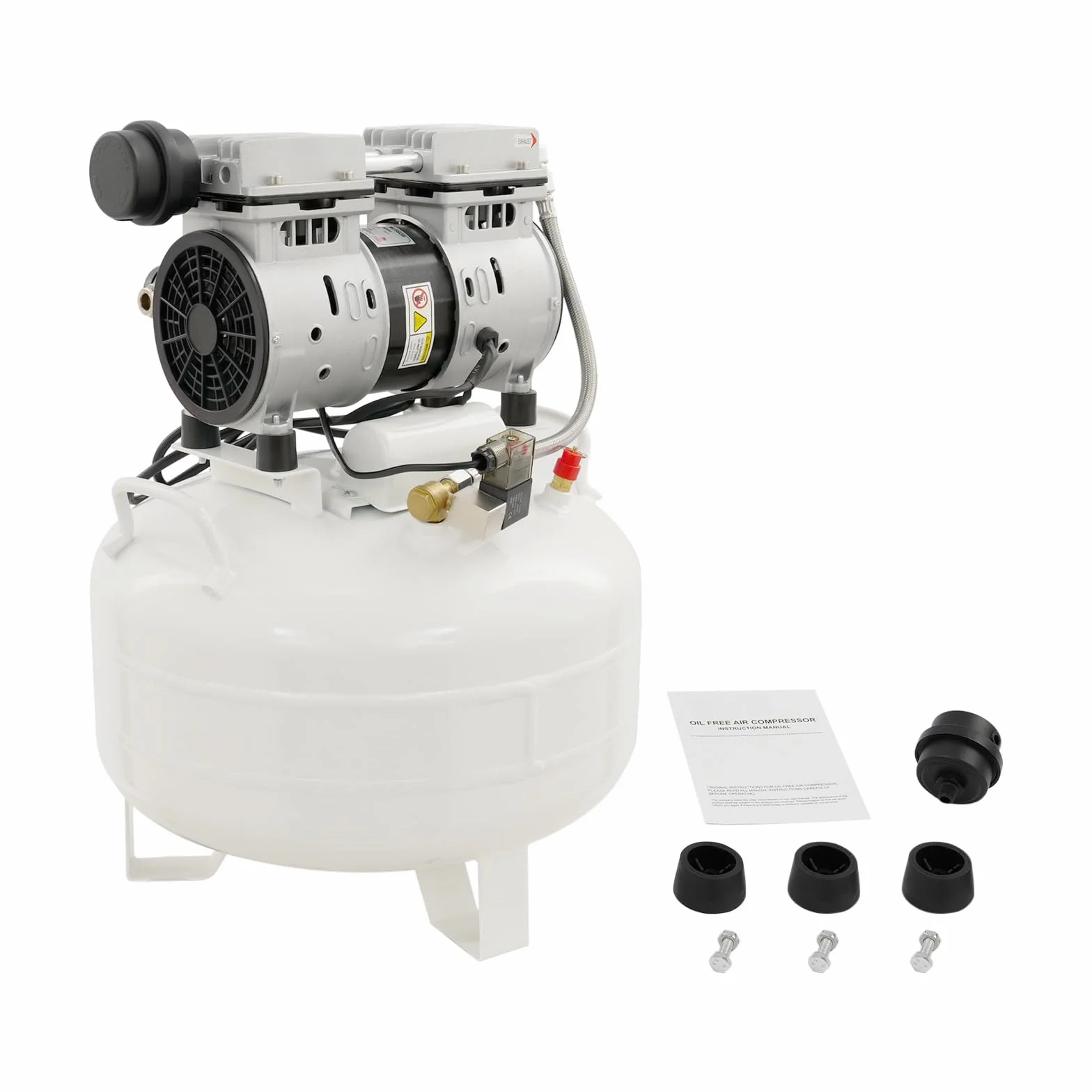 Sprężarka powietrza 30 l, 8 bar, 110 l/min, bezolejowa, 220 V, 550 W, kompresor powietrza do opon, pistoletów natryskowych, majsterkowiczów, warsztatów i hobby