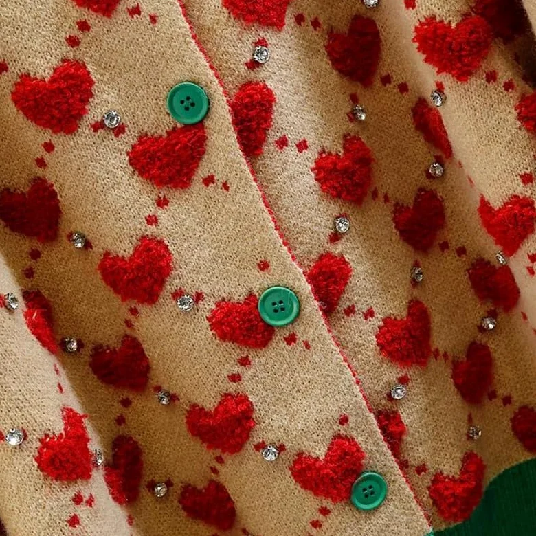 Damski sweter z dzianiny w kratę z okrągłym dekoltem, kardigany vintage, jednorzędowy, krótki kardigan
