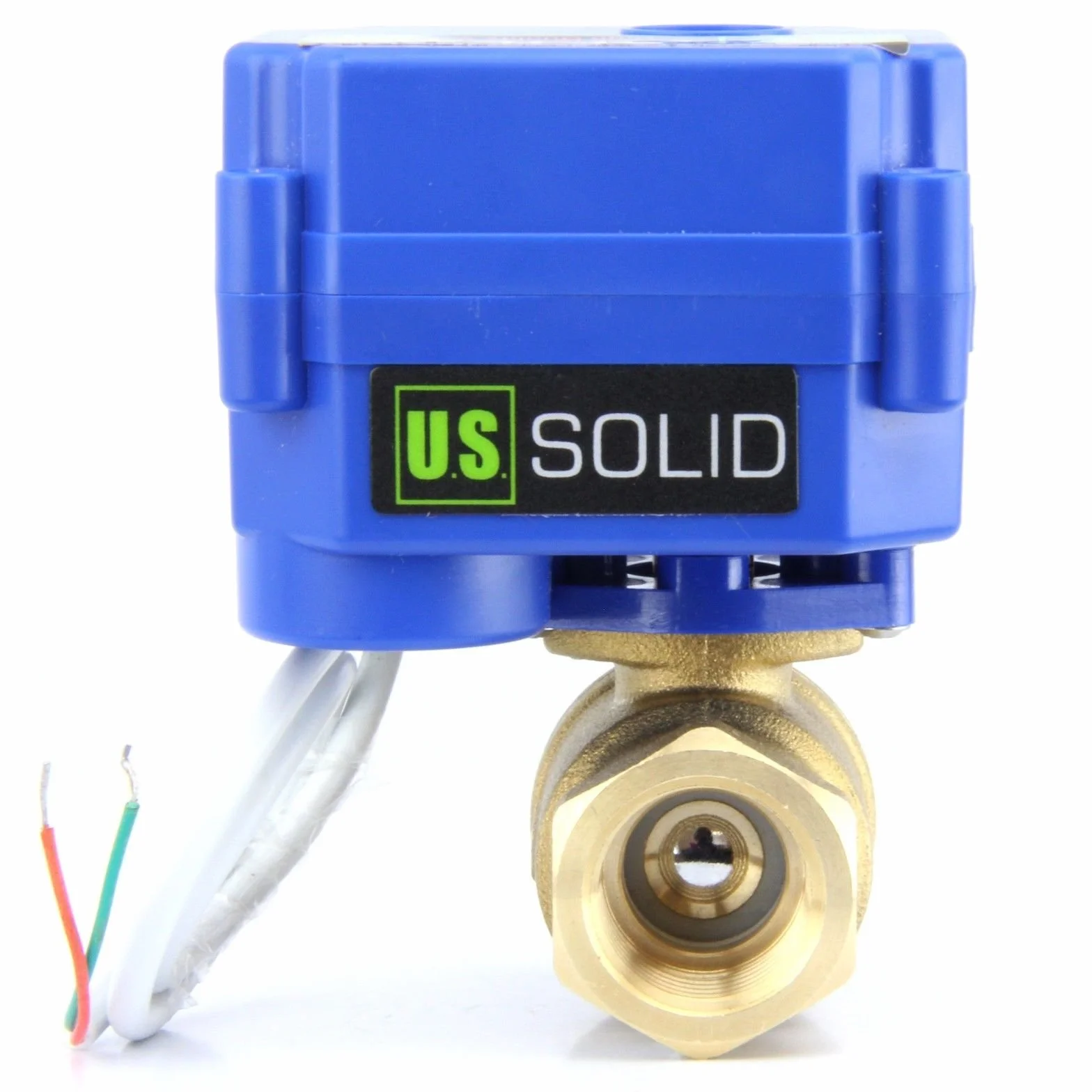 U.S. Solid 1/2" mosiężny zawór kulowy 220 V AC (85-265 V AC) DN15 elektryczny zawór kulowy z pełnym portem, 2-przewodowy automatyczny system powrotu