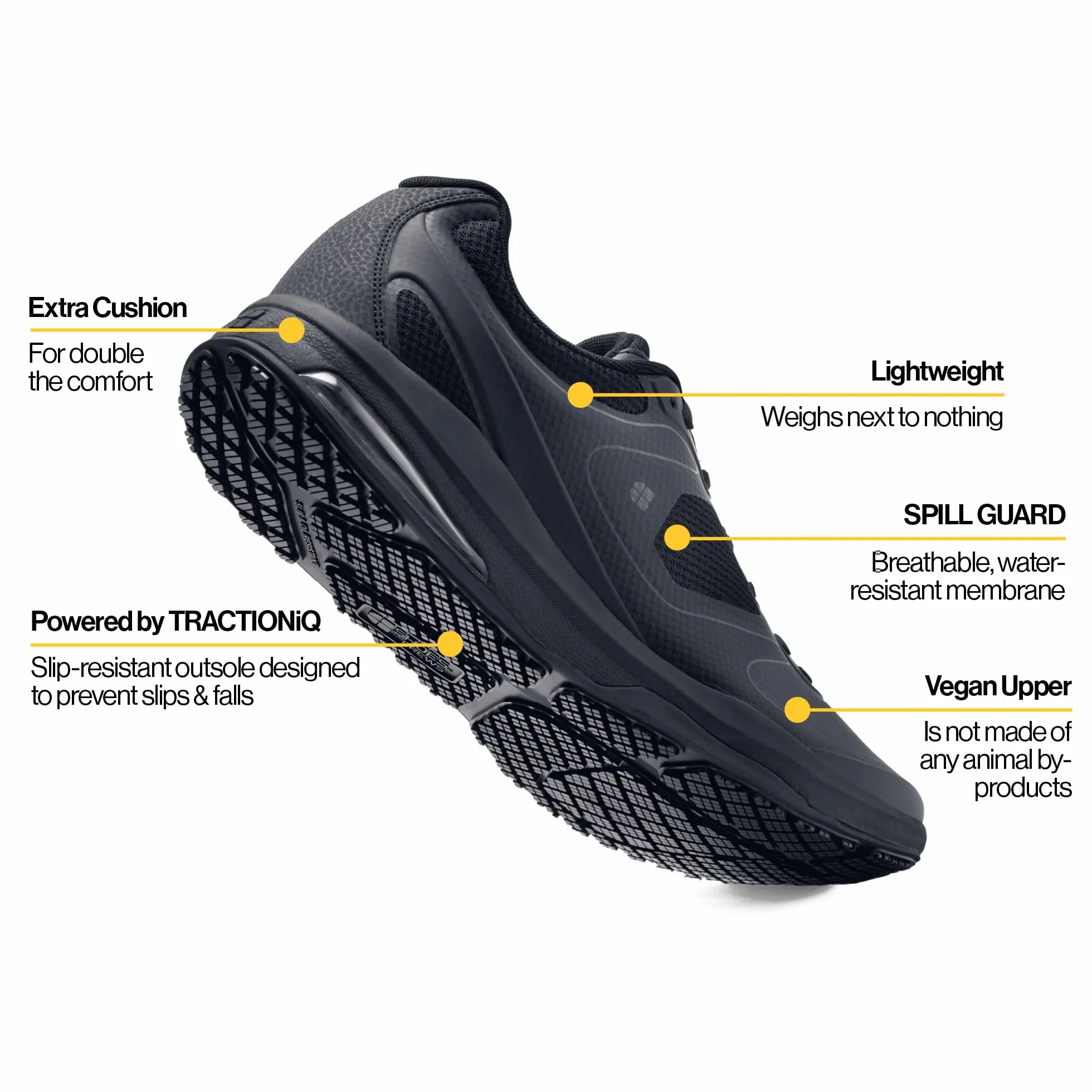 Shoes for Crews Evolution II buty męskie antypoślizgowe wodoodporne lekkie czarne 46.5 EU