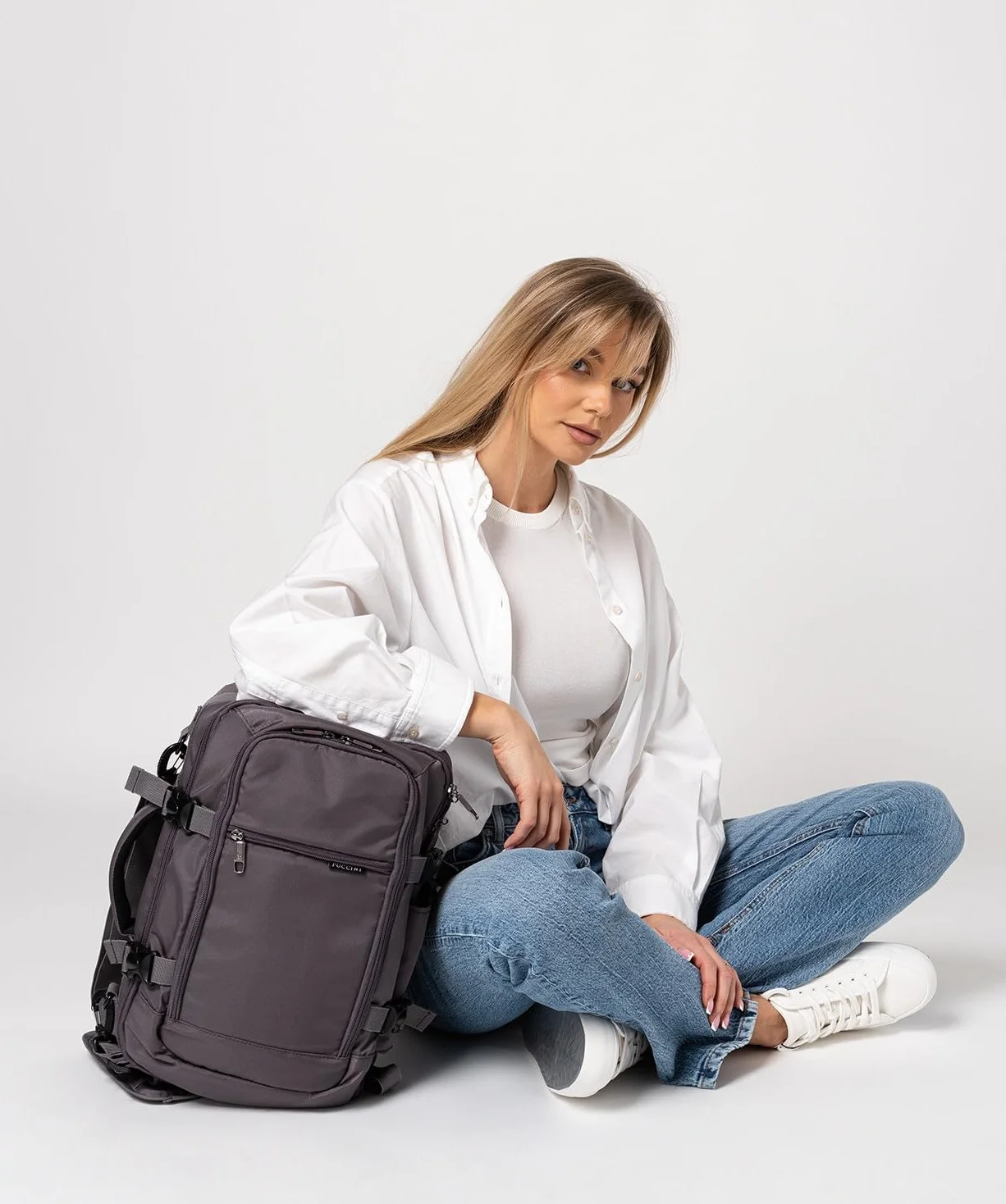 Plecak podręczny PUCCINI Easy Pack 40x20x25 cm 18 L szary