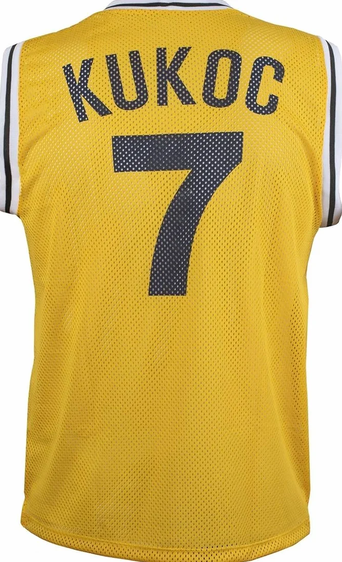 Croatian Toni Kukoc KK Split Jugoplastika Pop 84 Retro Basketball Jersey