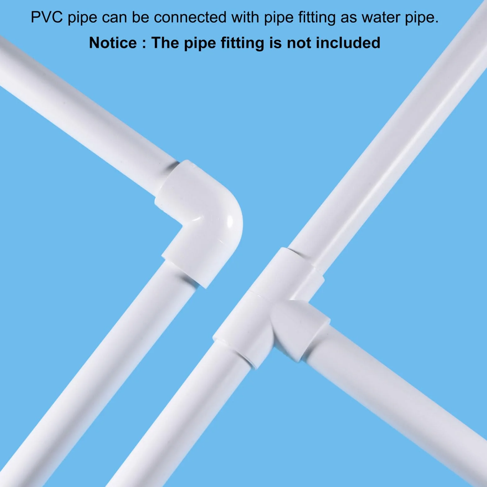 QUARKZMAN Sztywna rura PVC okrągła rura okucia 10 mm Id 12 mm od 9 "Długość biała wysoka wytrzymałość na wąż wodny, rzemiosło, osłona kabla