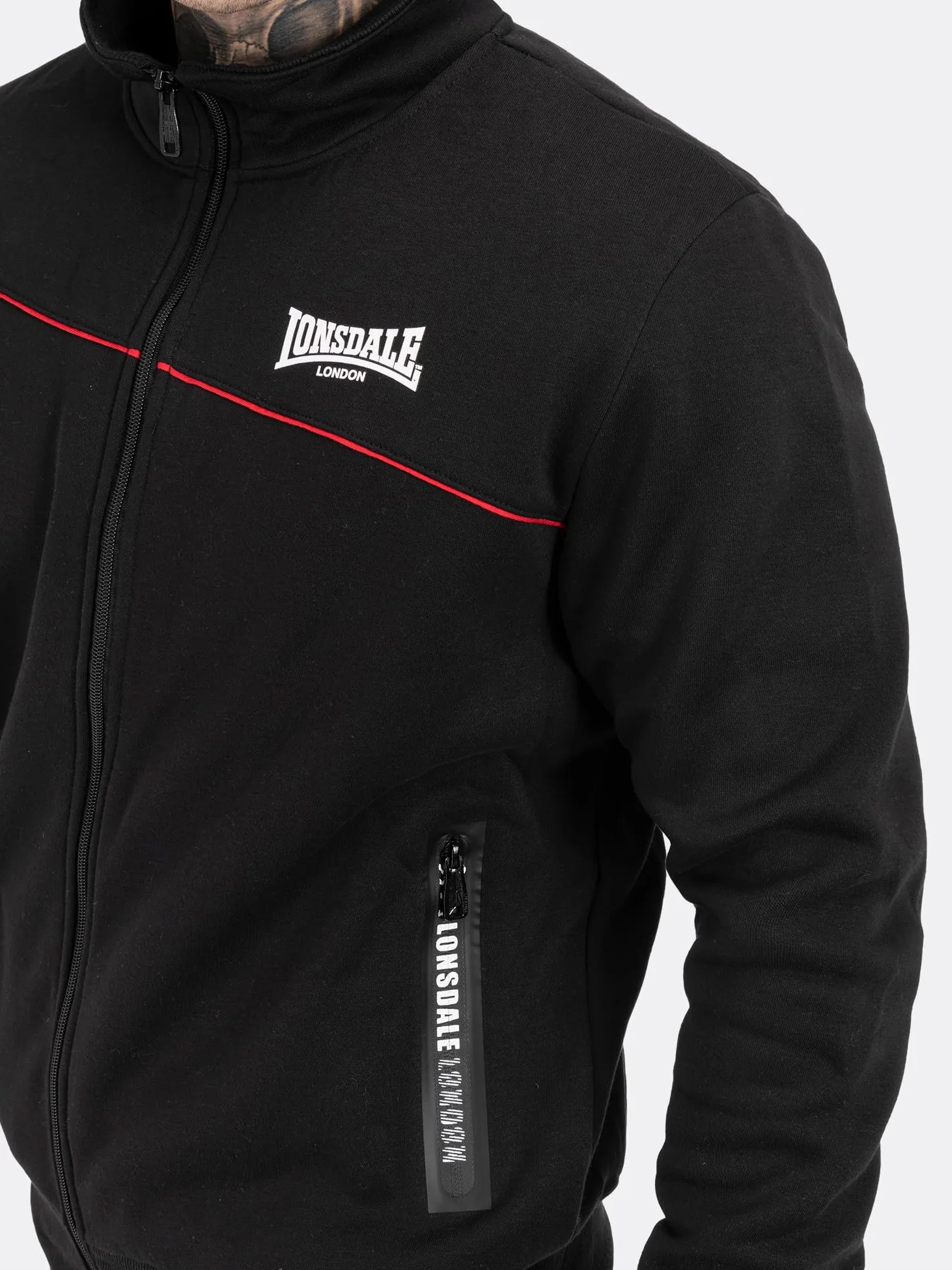 Lonsdale M?ski dres treningowy Geddington, kolor: czarny, rozmiar: M