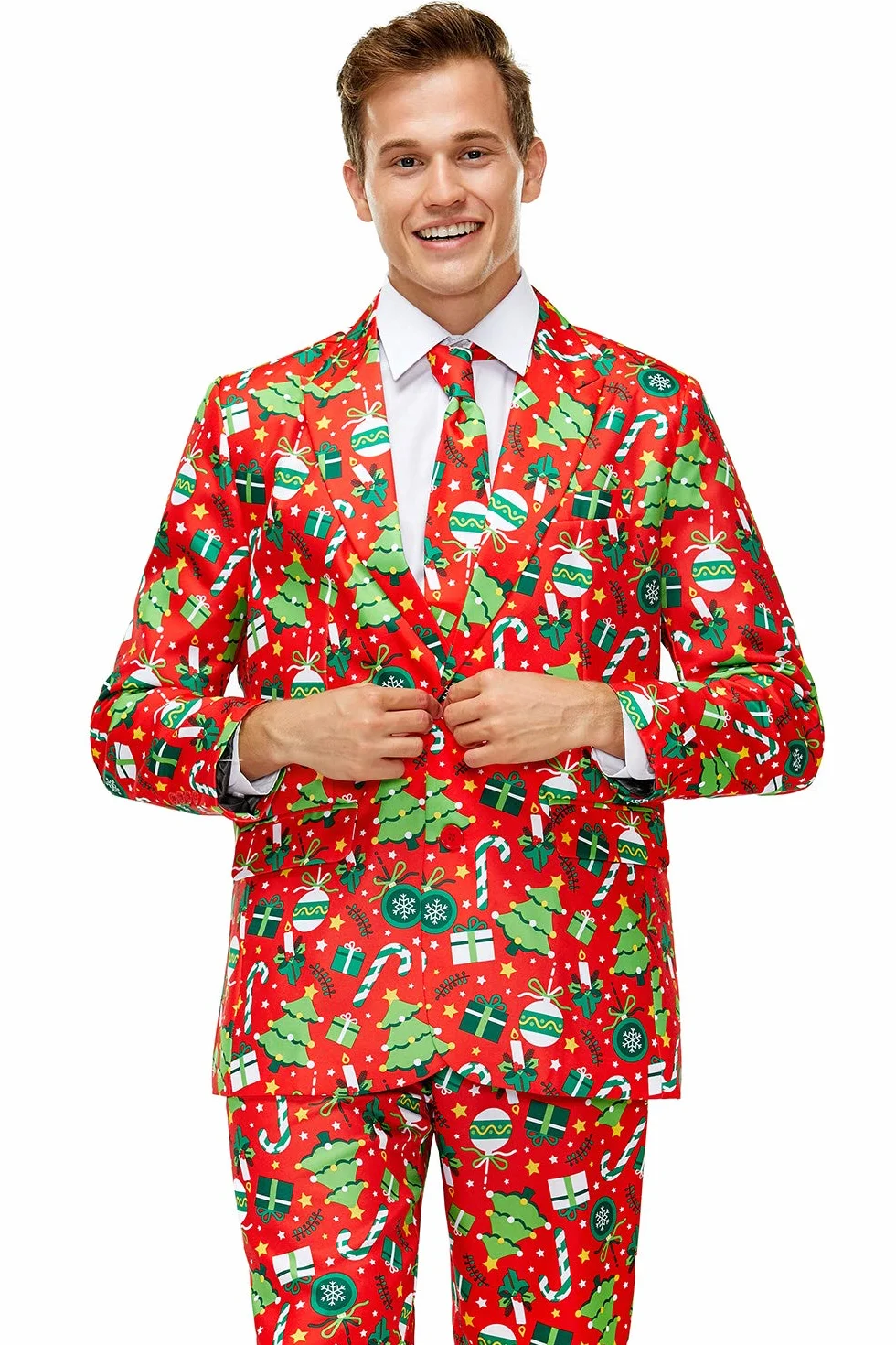 U LOOK UGLY TODAY Smoking Mężczyźni Christmas Suit Party Mens Funny Novelty Xmas Jacket Costume