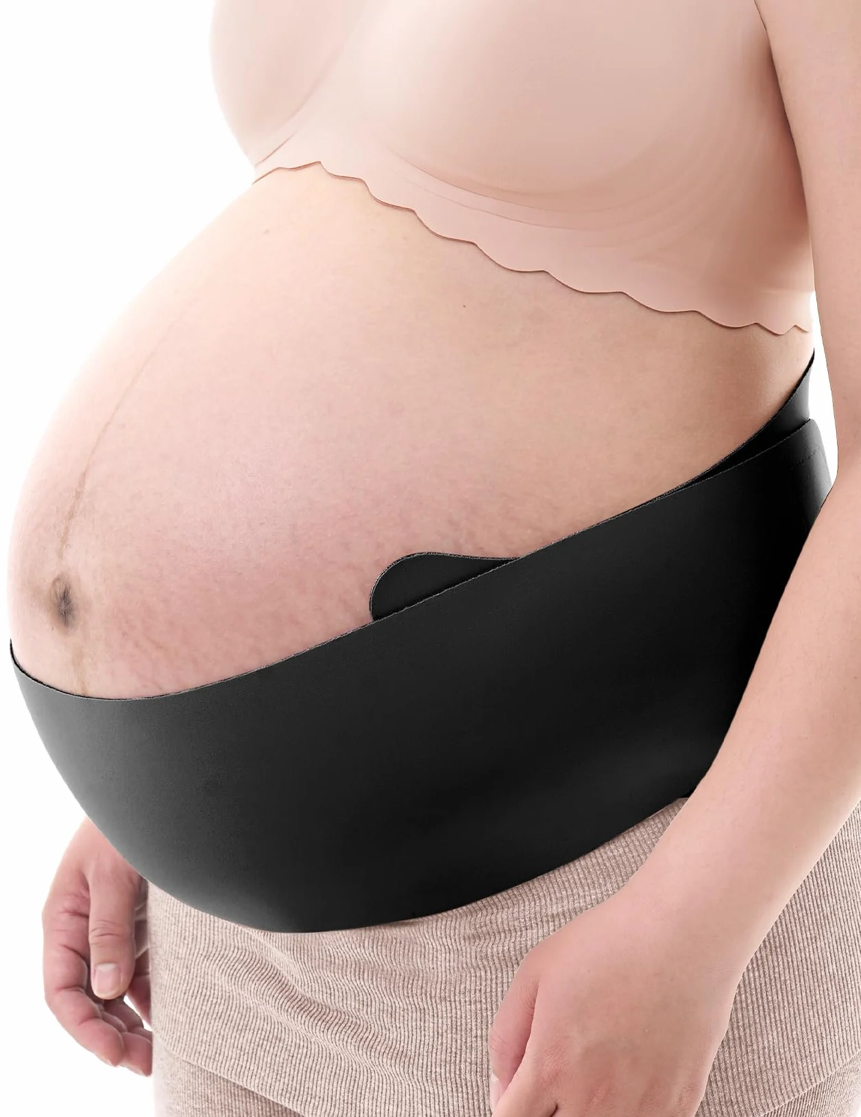 momcozy Opaska ciążowa na brzuch – ergonomiczne podparcie pleców i oddychający materiał – regulowany pasek ciążowy do łagodzenia bólu brzucha, miednicy i pleców