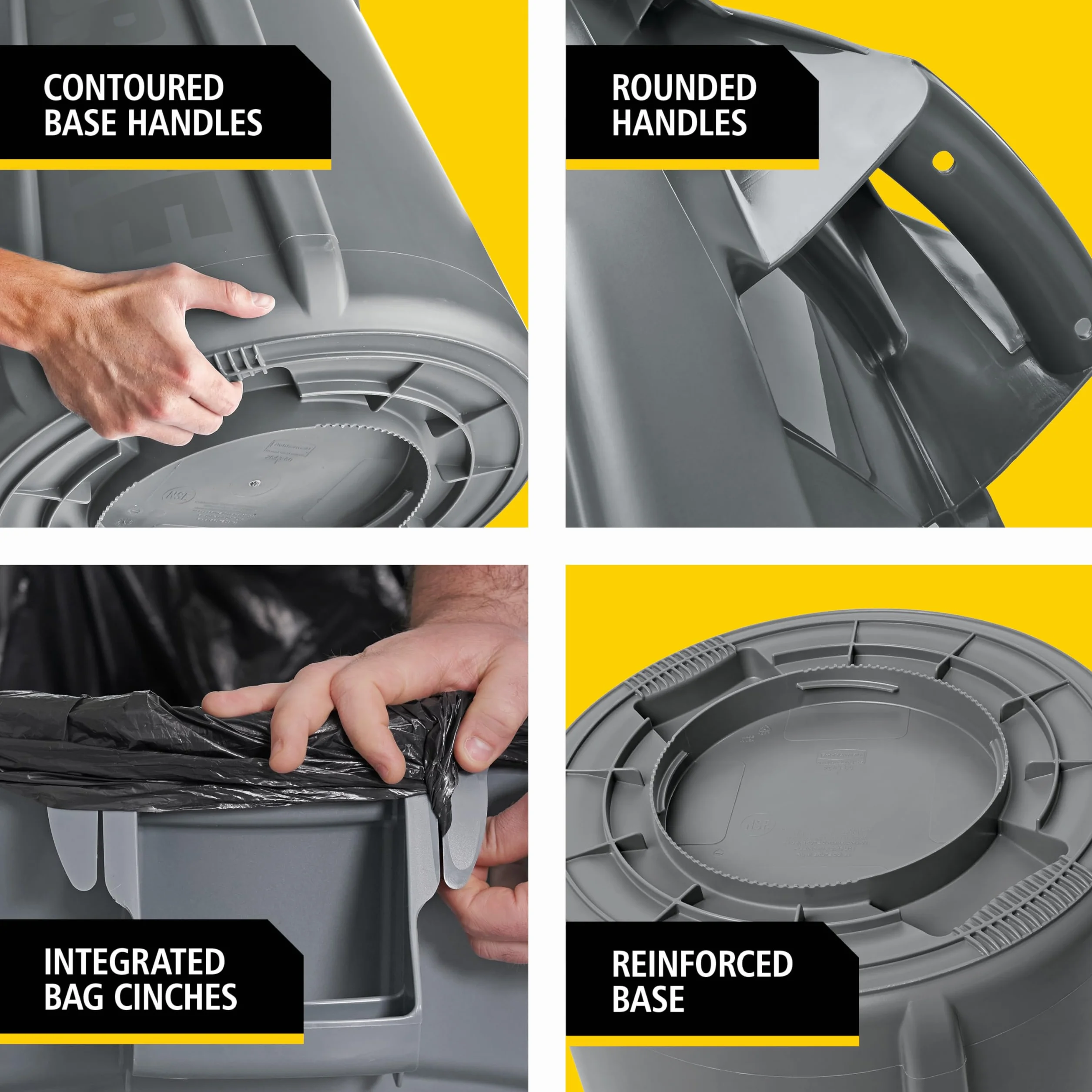 Rubbermaid Commercial Products Brute Round Container 208.2 L - Grey