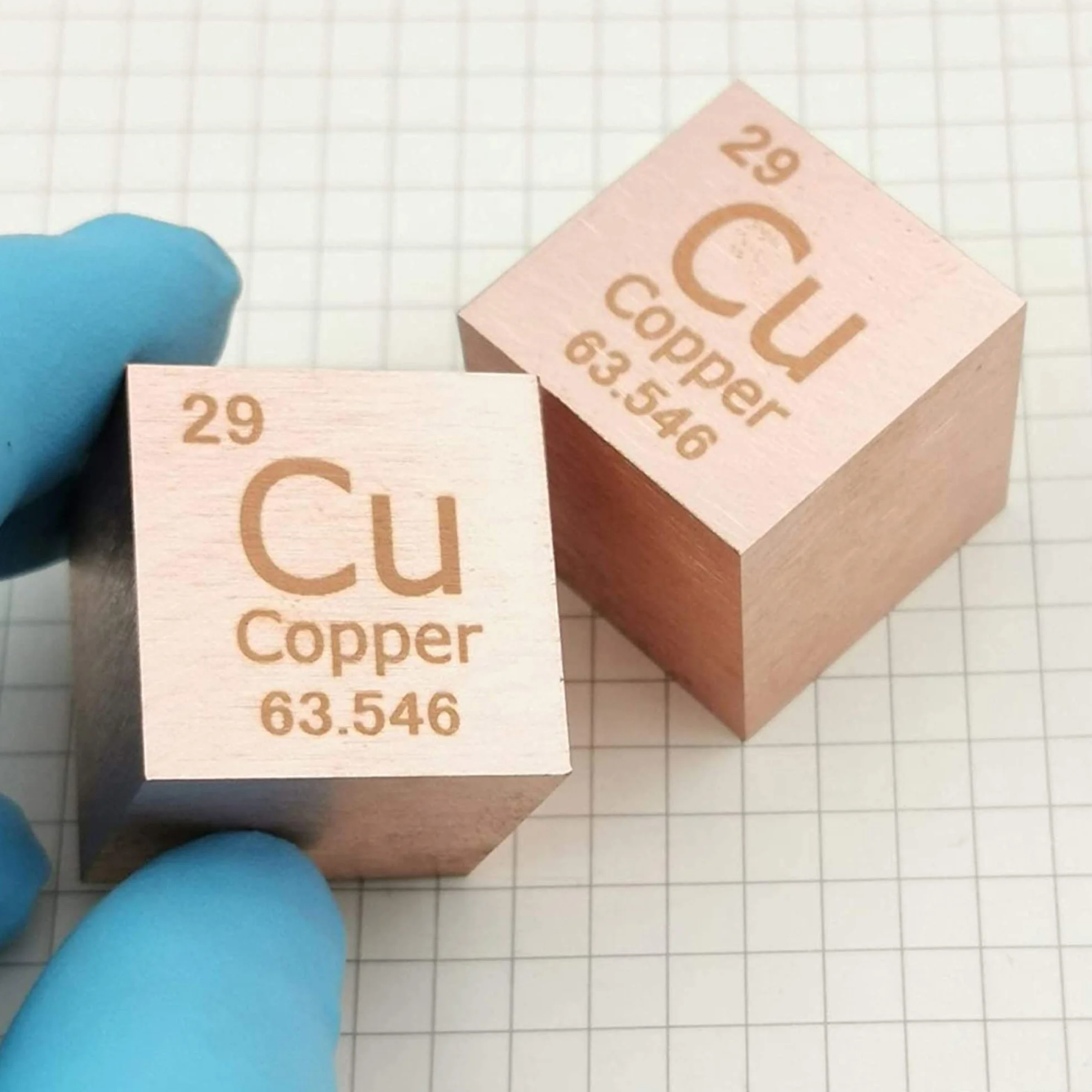 Titanium Cube Metal, Kostka pierwiastków Miedź 145,9 g 99,95% Układ okresowy Czysty metalowy sześcian Elementy Kolekcje Eksperyment laboratoryjny Materiały Hobby Z pudełkiem ochronnym