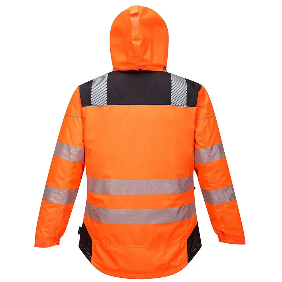 Portwest T400 Kurtka robocza PW3 Elementy Odblaskowe Elastyczna Konstrukcja | Pomarańczowy/Czarny, 4XL, EN ISO 20471 Klasa 3, EN 342, Długi Rękaw, 300D Oxford, Wodoodporność, Tkanina Wypełniająca, Zima