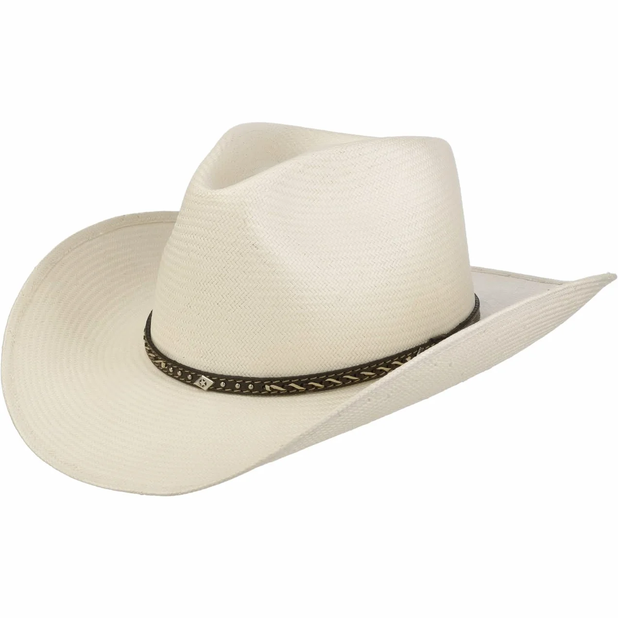 STETSON Pittsfield Kapelusz kowbojski styl western czapka przeciwsloneczna sloma toyo pasek skorzany Unisex Wiosna Lato