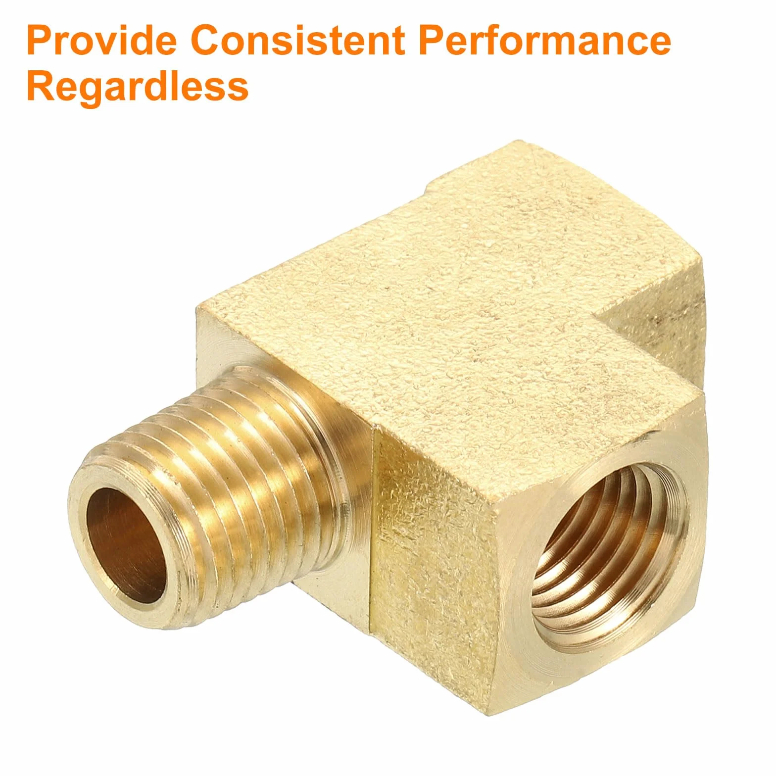 QUARKZMAN Trójnik mosiężny, 1/4" x 1/4" x 1/4" NPT 3-drożny łącznik adapter do transportu gazu, 1 szt