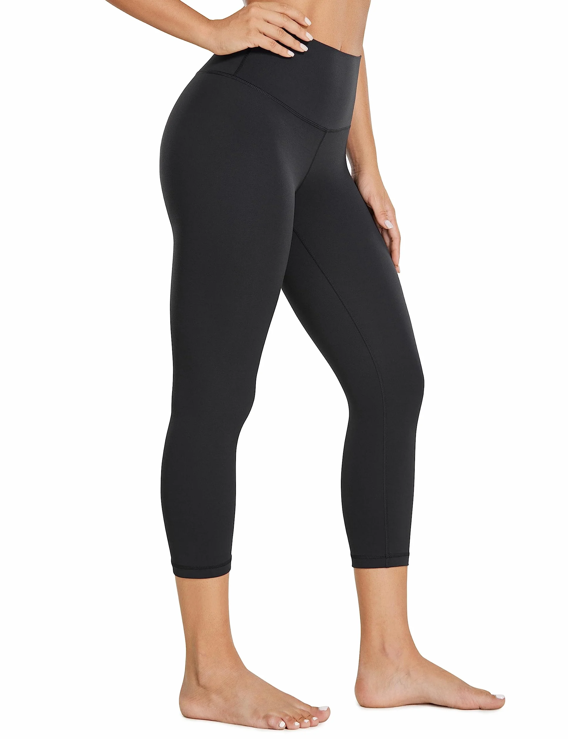 CRZ YOGA Butterluxe Wysokie taliowane legginsy treningowe Capris dla kobiet 21'' - Lounge Buttery Soft Yoga Pants