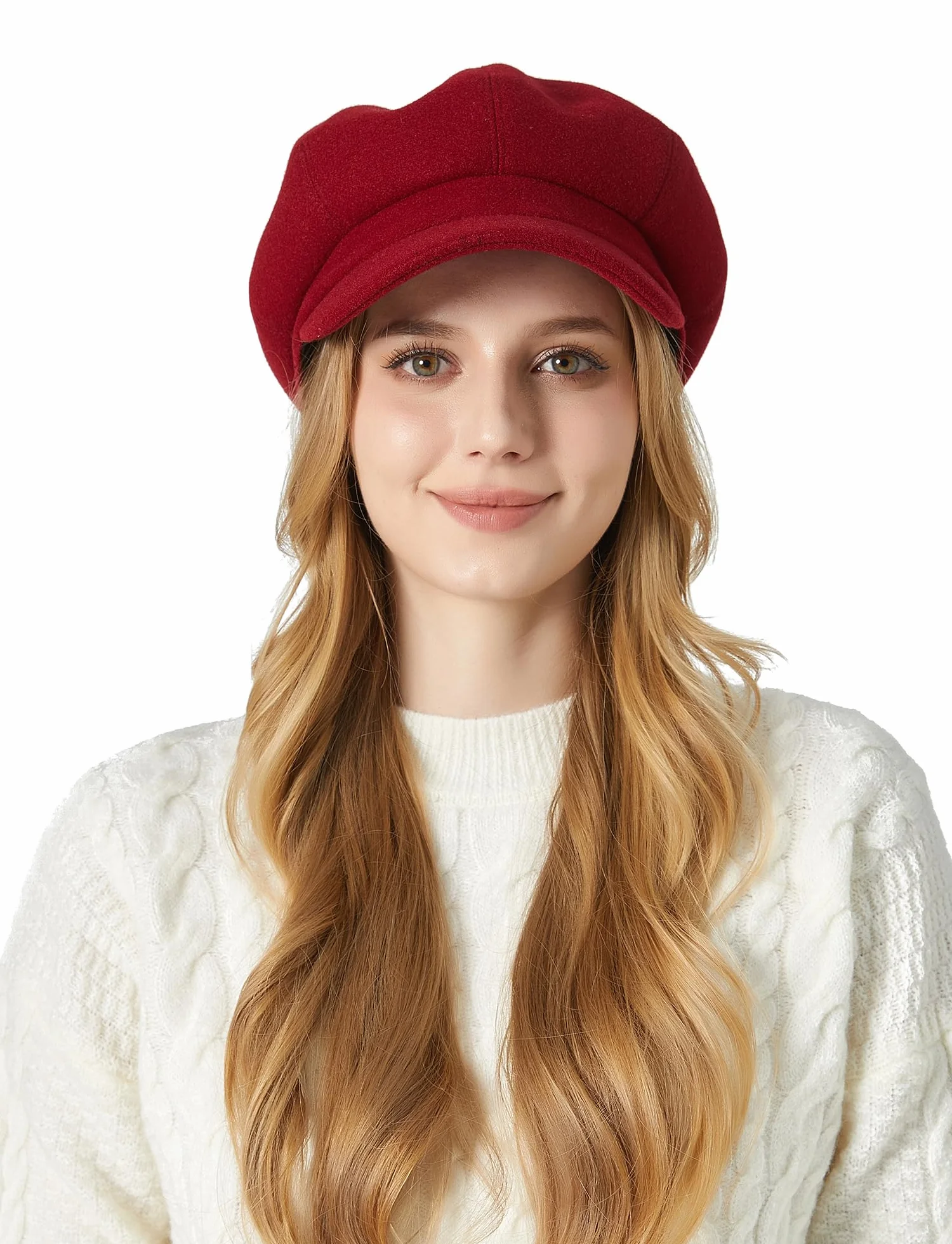 FEOYA Klasyczna damska czapka balonowa Newsboy Cap Vintage beret