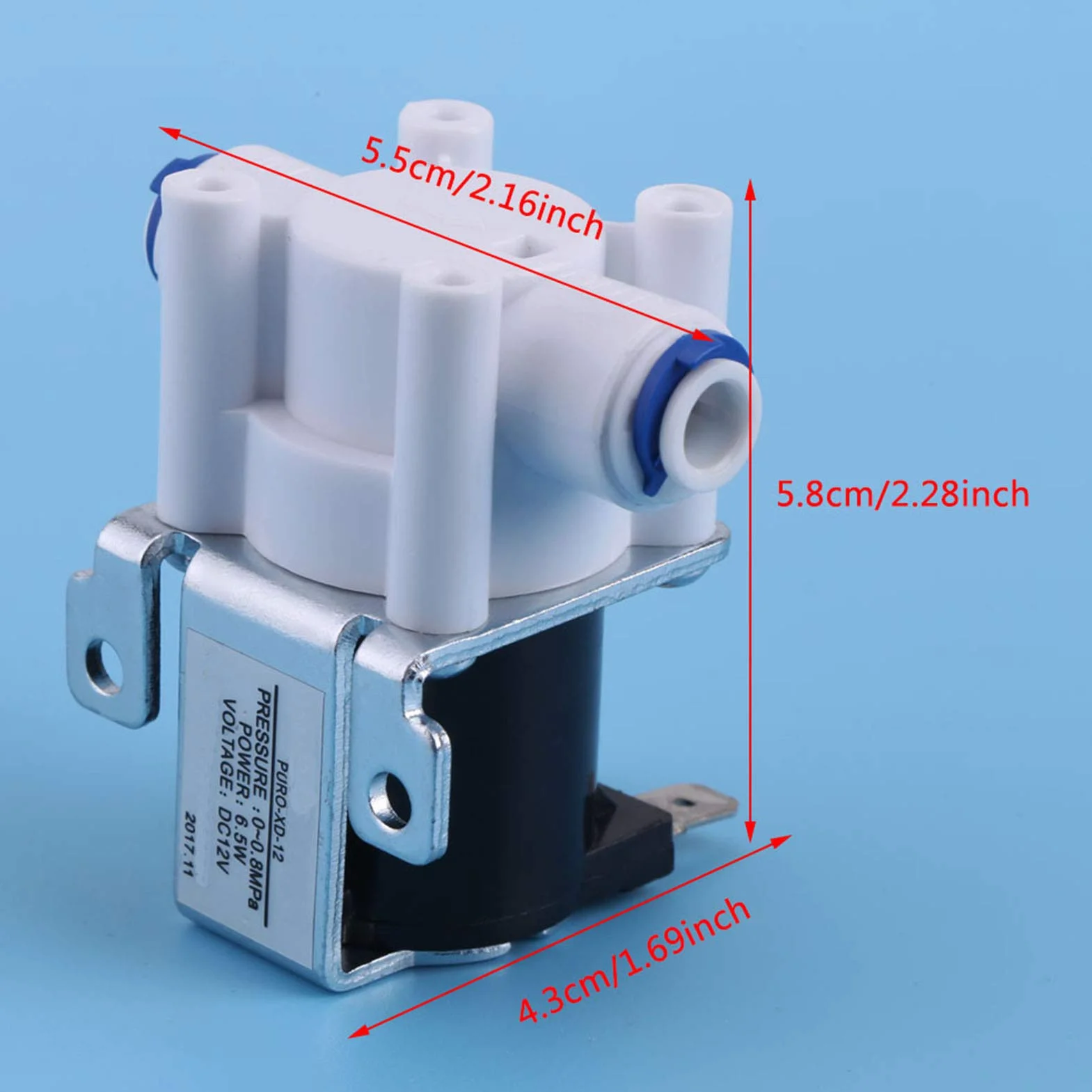 DC 12V 1/4 cala Zawór wodny Miedź i plastik Elektryczny zawór elektromagnetyczny Magnetyczny zawór wody do oczyszczania wody Water
