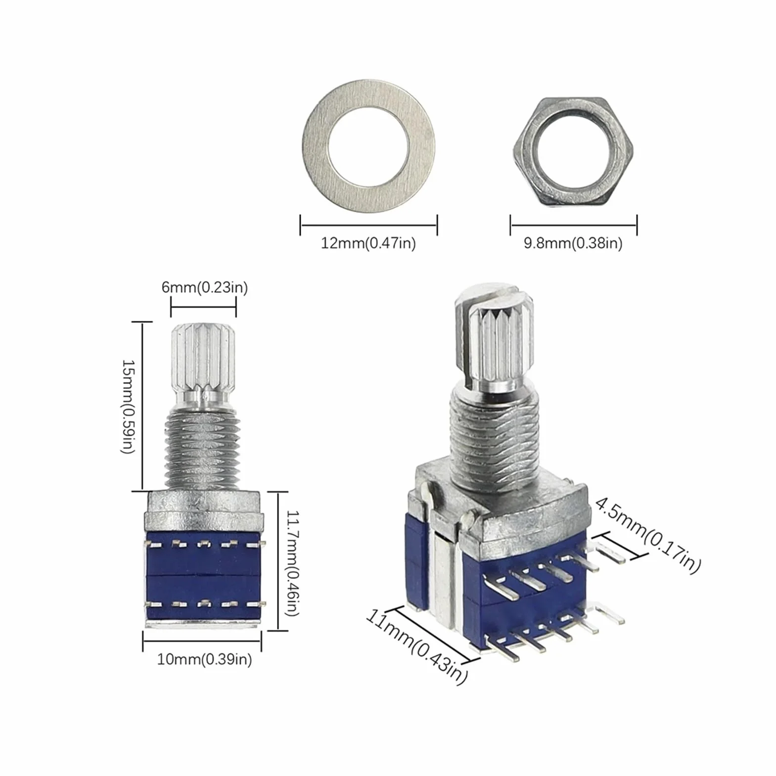 RS1010 Band Switch Rotary Gear Change 1 Pole 5 Position 2 3/4(1 Pole 5,2PCS)