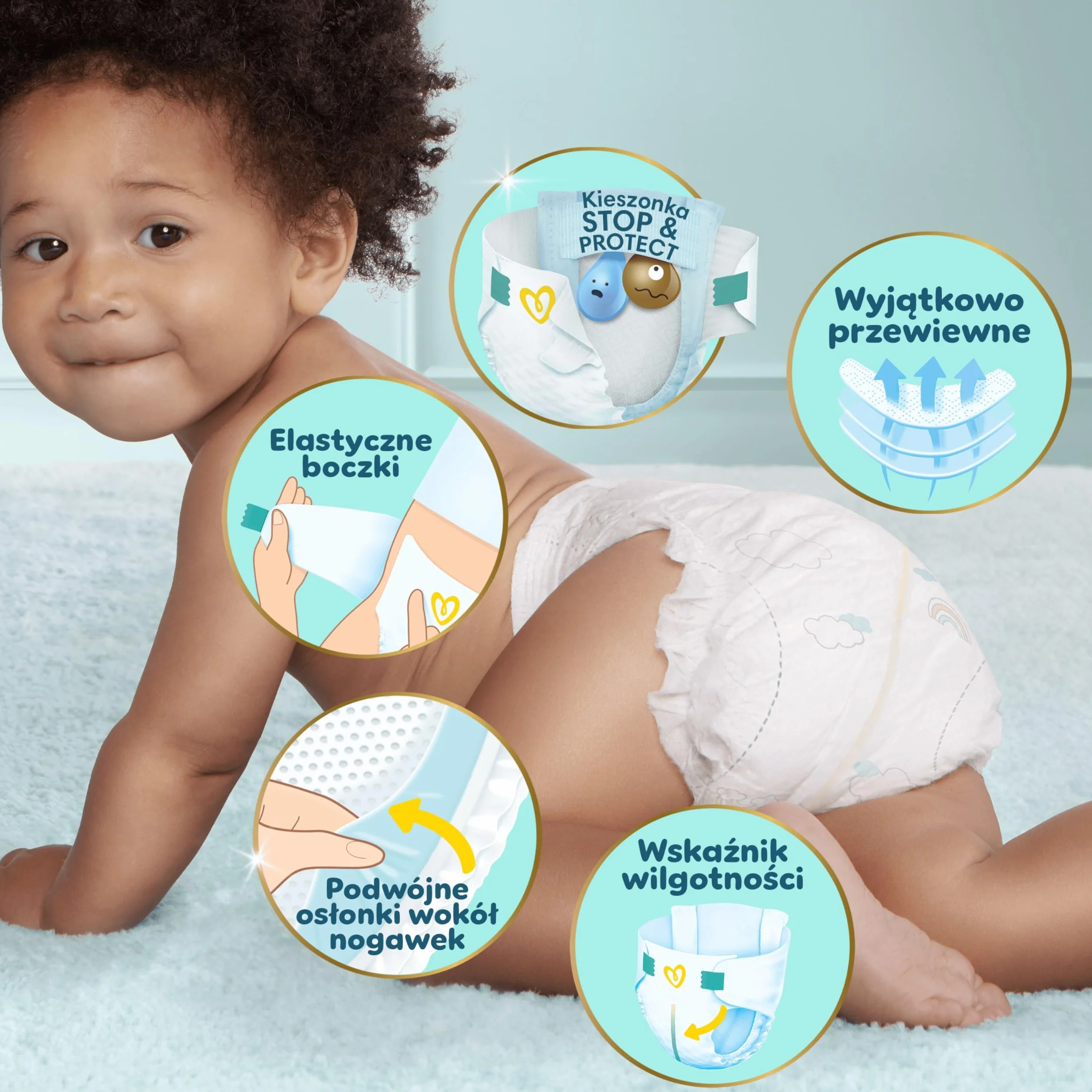 Pampers Premium Care rozmiar 4, 174 pieluszki, 9kg-14kg