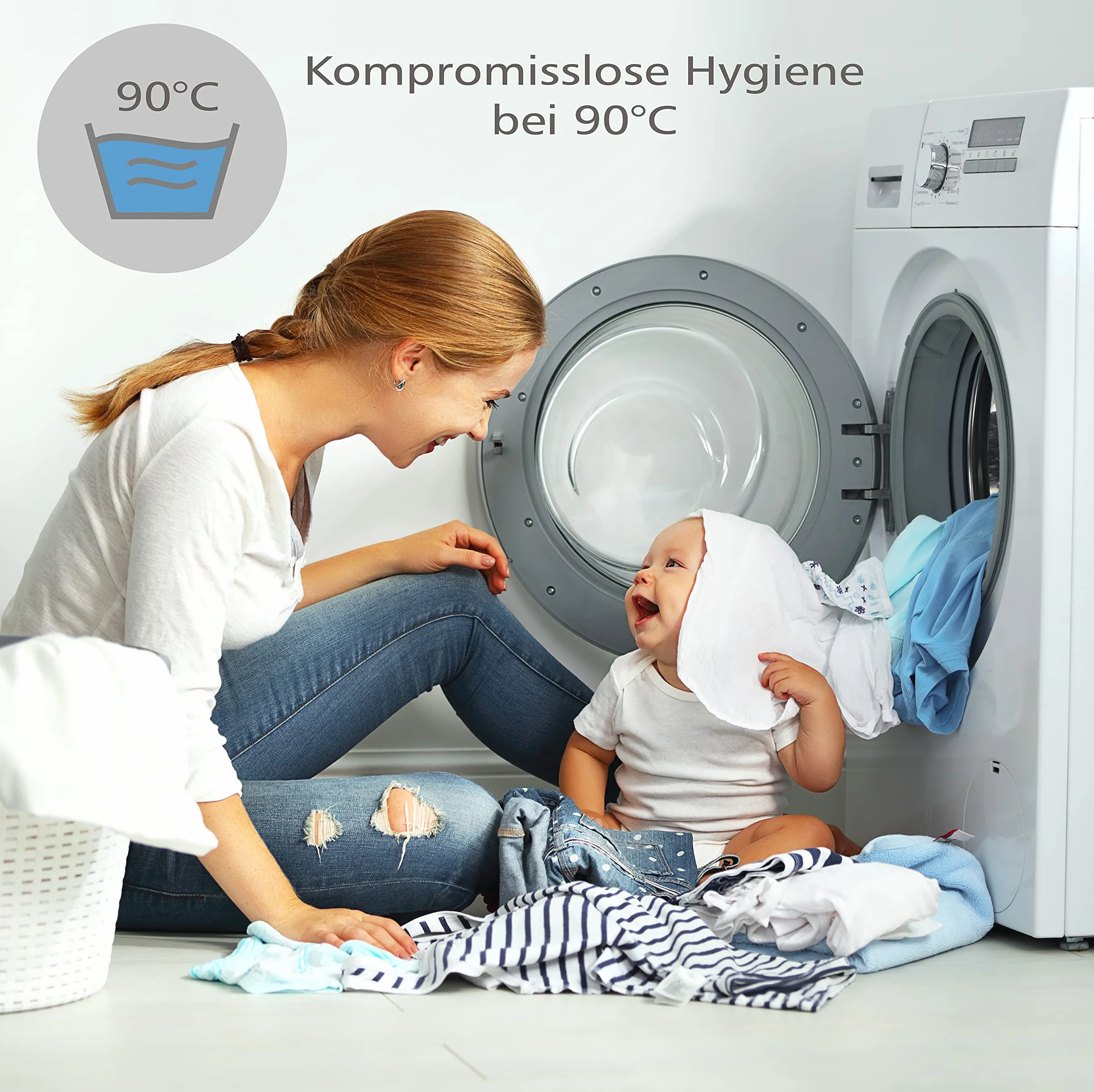 Wodoszczelne prześcieradło z gumką, srebrno-szare, 89 x 50 cm, kompatybilne z Babybay Maxi, Midi, Boxspring, Comfort i Comfort Plus – prześcieradło z gumką, z wbudowanym oddychającym