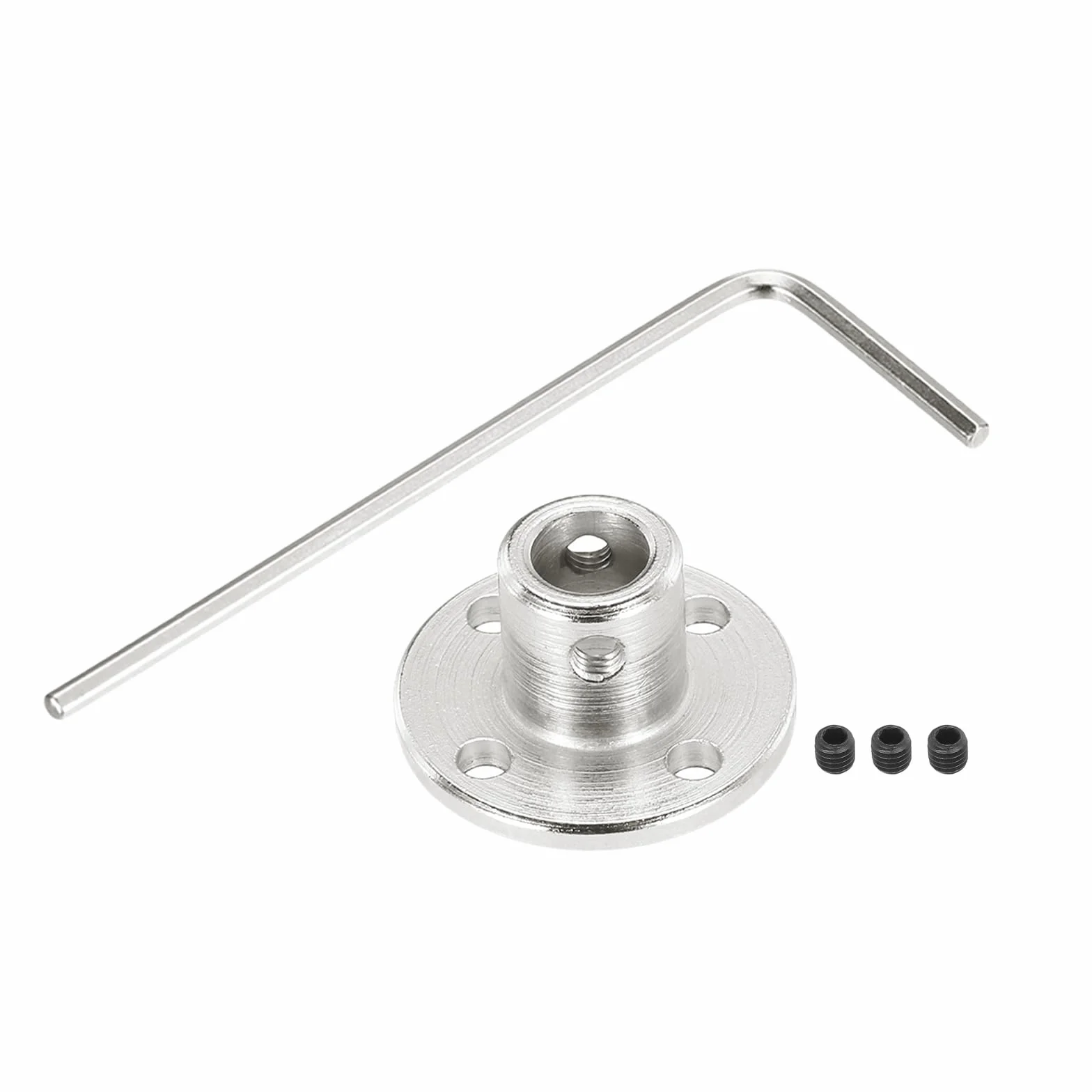QUARKZMAN 1 sztuka 6,35 mm łącznik kołnierzowy do modelu Rigid Guide akcesoria do sprzęgła oś wału, złączki z mini kluczem imbusowym i śrubą mocującą do silników modeli RC DIY, 1 sztuka