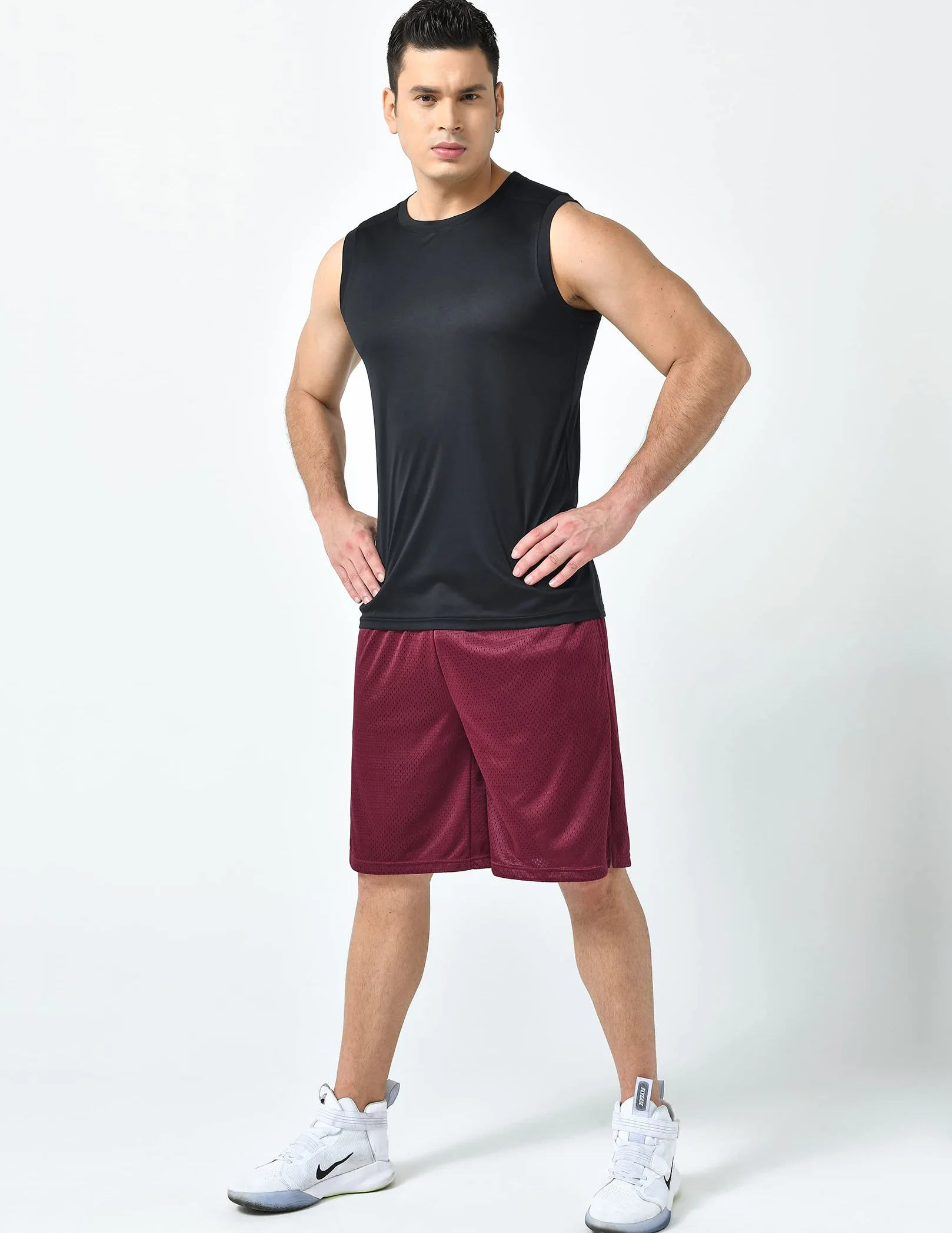 Liberty Imports Men's Stretch Cool Dry Muscle Tank Tops Athletic Sleeveless Workout Shirts Pack of 5 X-Large