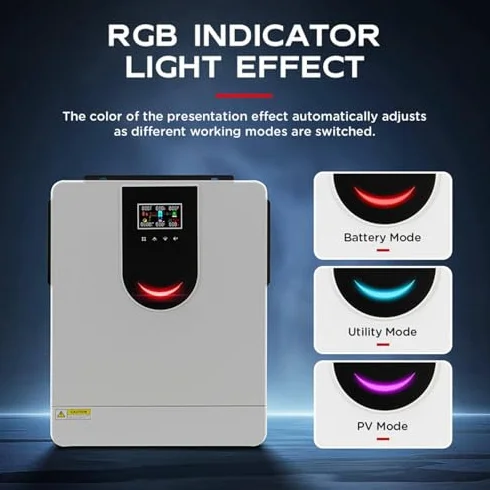 Hybrydowy falownik solarny (1,0-10,2 kW), 12 V 24 V 48 V czysta fala sinusoidalna, hybrydowy falownik ładowarka off-grid, wyświetlacz LCD, kontroler ładowania słonecznego MPPT 40/80/120/160A, DC24V