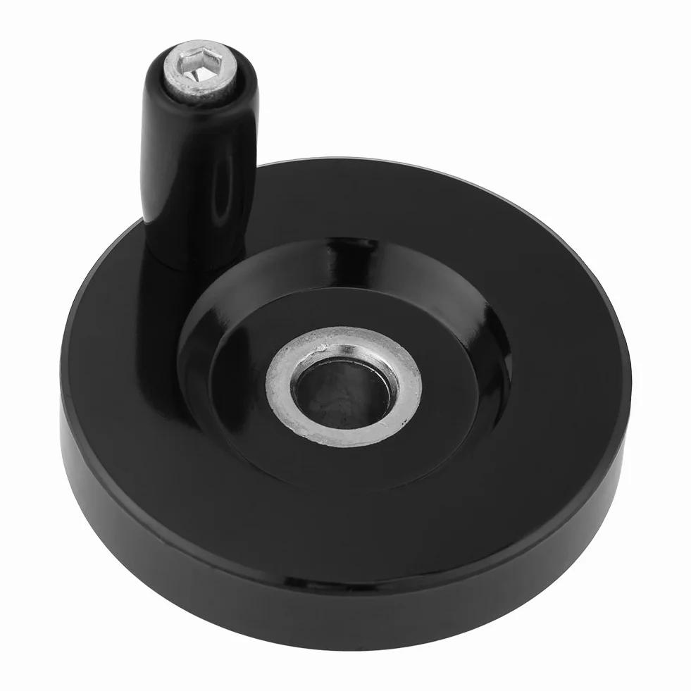Koło do Tokarki i Frezarki z Obrotowym Uchwytem Ręcznym Czarne Tylne 10x63 mm Dla Precyzyjnej Obróbki Metalu i Drewna