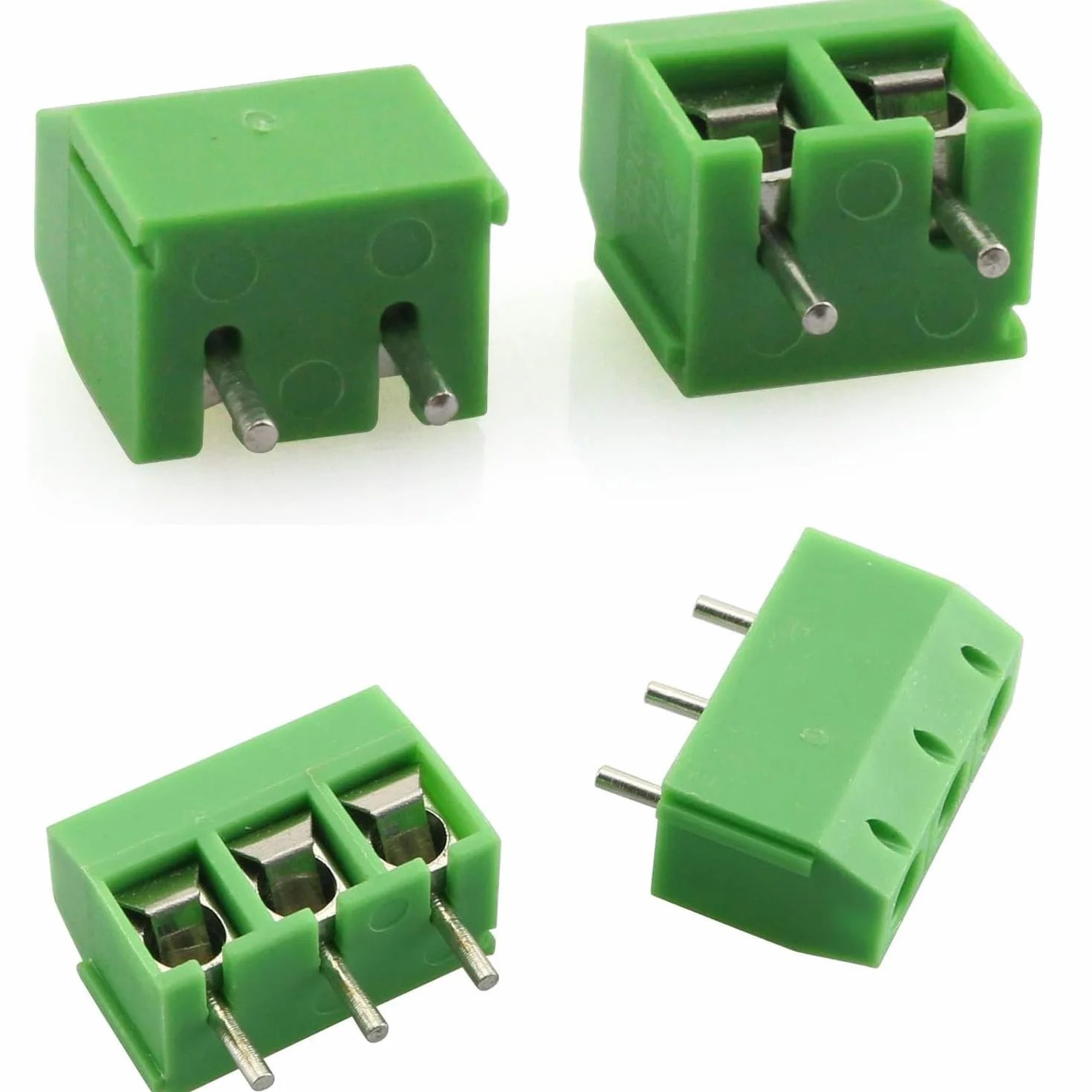 RUNCCI-YUN 80 Stücke 5mm 2 Pin / 3 Pin PCB Mount Screw Terminal Block Schraubklemme Steckverbinder Blau (2 Pin-60, 3 Pin-40)