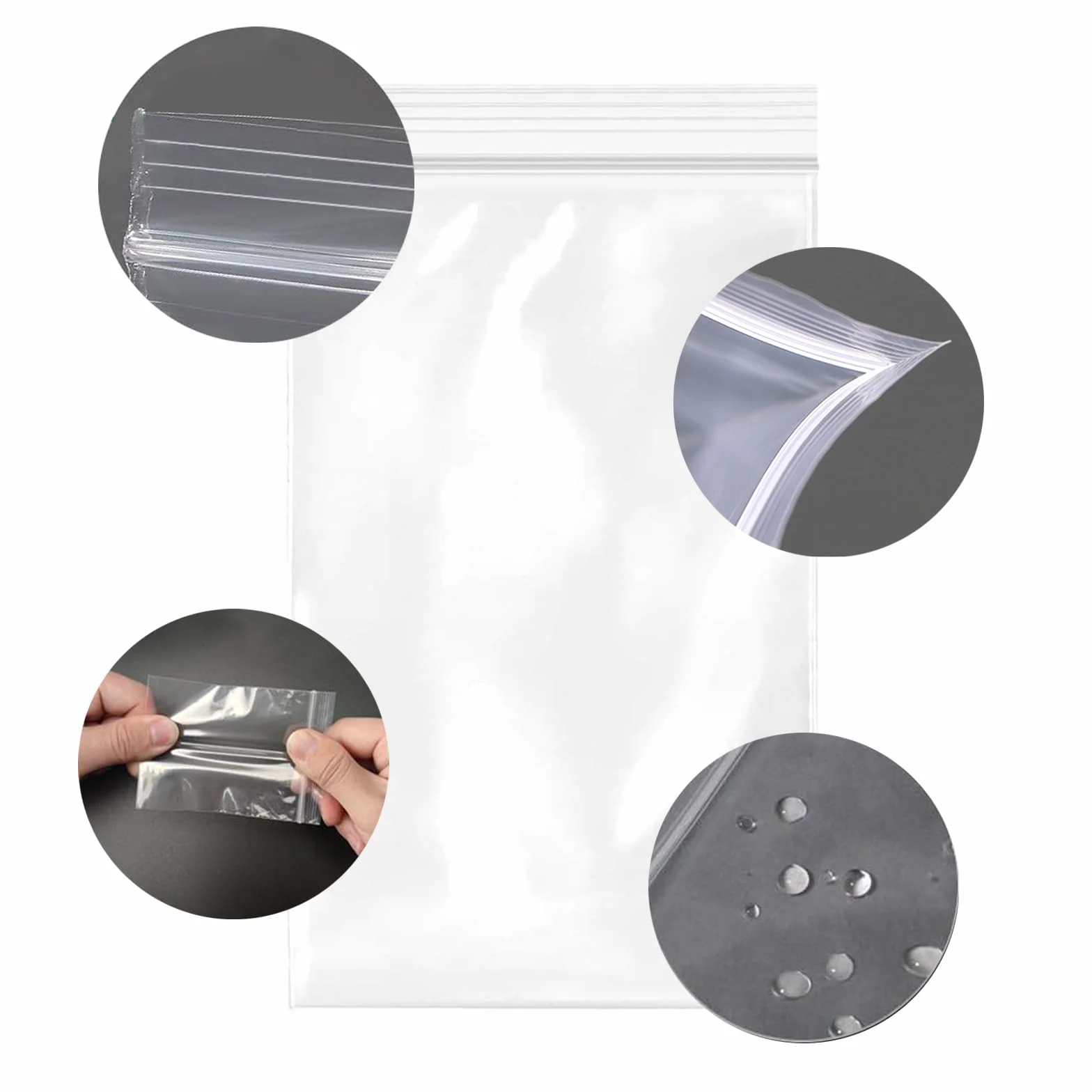 600 sztuk worków strunowych, 4 × 6 cm, małe torebki z zamkiem błyskawicznym, plastikowe woreczki z tworzywa sztucznego, wielokrotnego zamykania, przezroczyste torebki plastikowe z możliwością