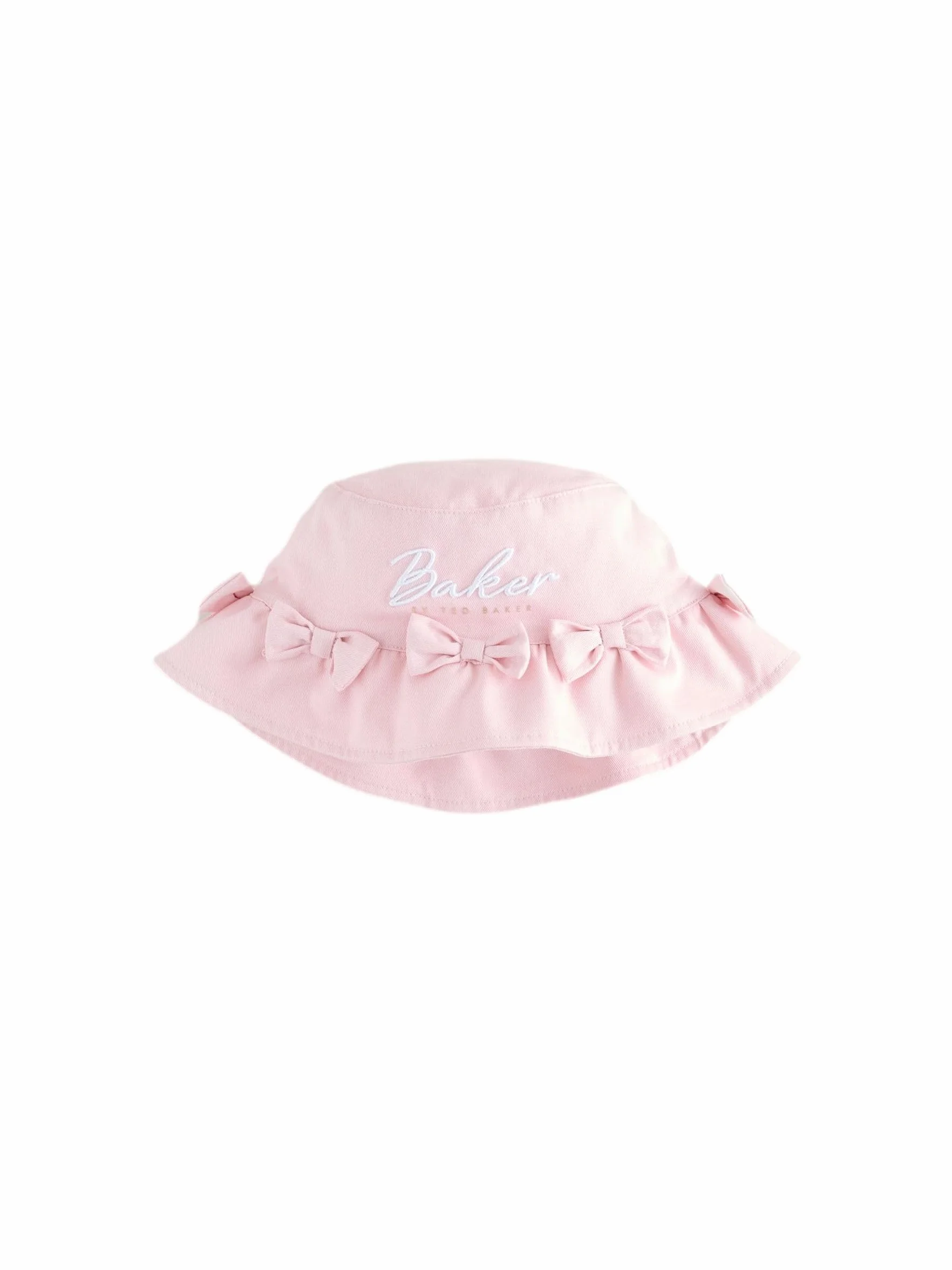 Starsze dziewczynki Różowy kapelusz wędkarski z logo Baker by Ted Baker