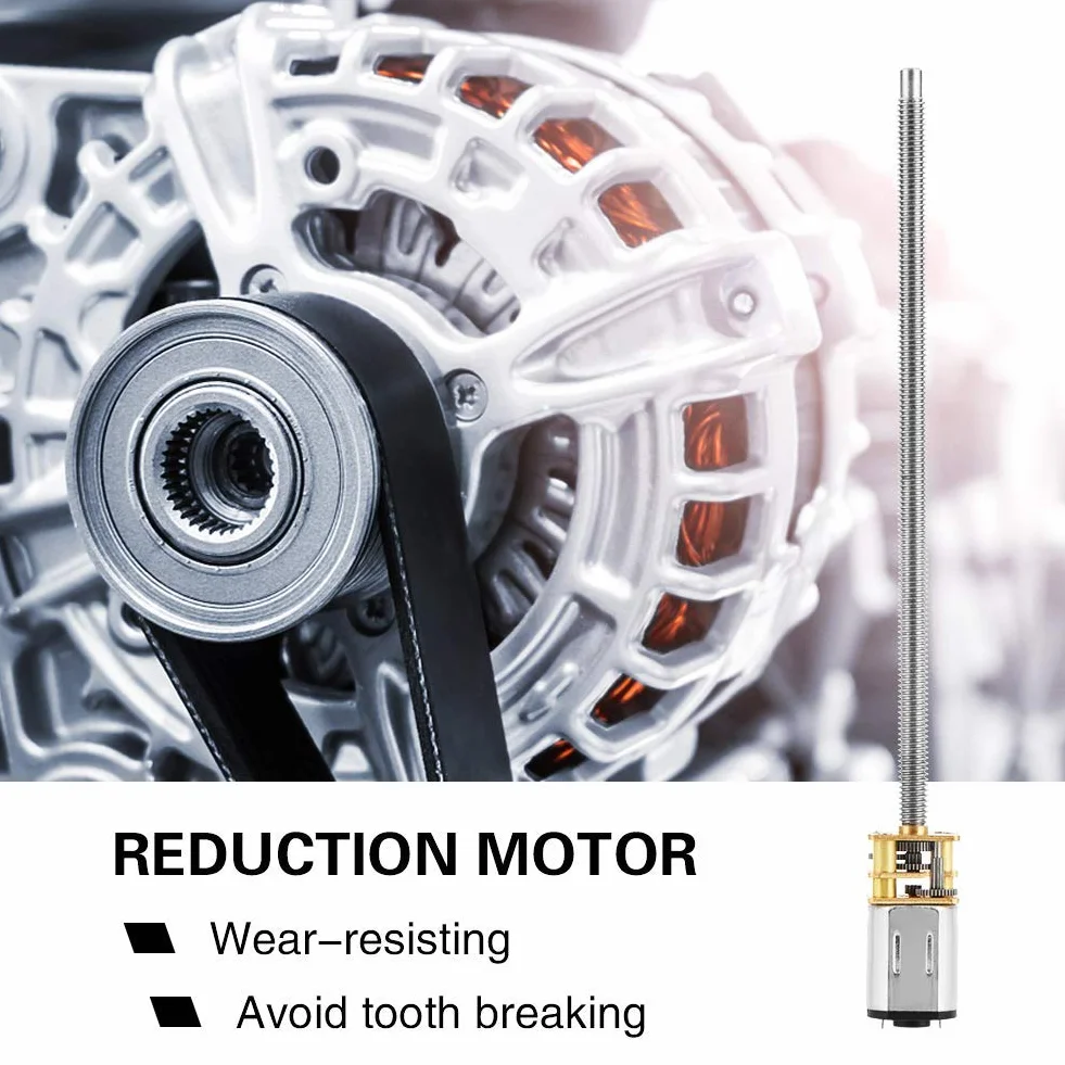 DC-Getriebemotor 6V 12V N20-Getriebe-Reduzierungs-Motor mit langer Ausgangswelle M4 x 100mm(6V 30RPM)