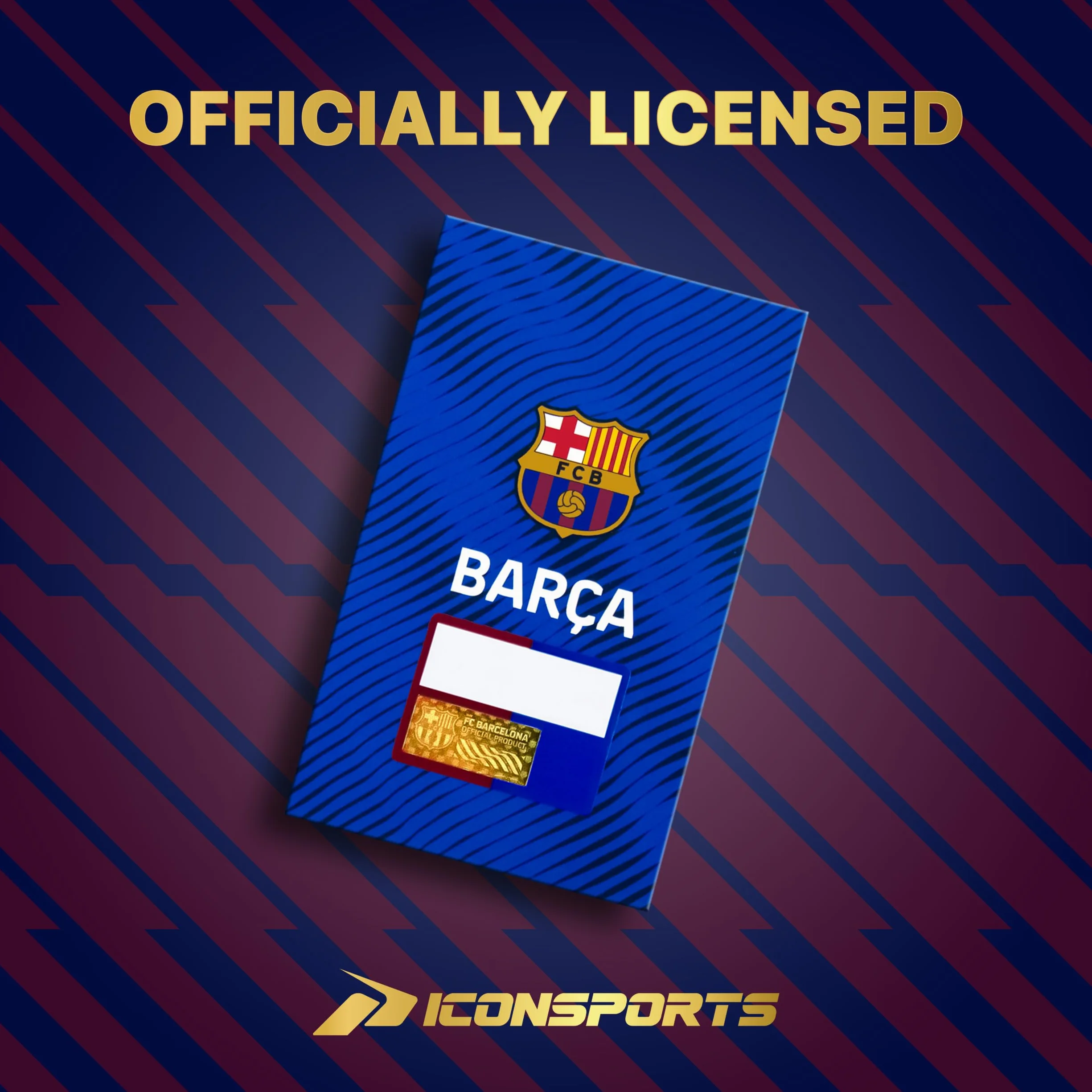 Icon Sports FC Barcelona bluza dresowa z zamkiem błyskawicznym