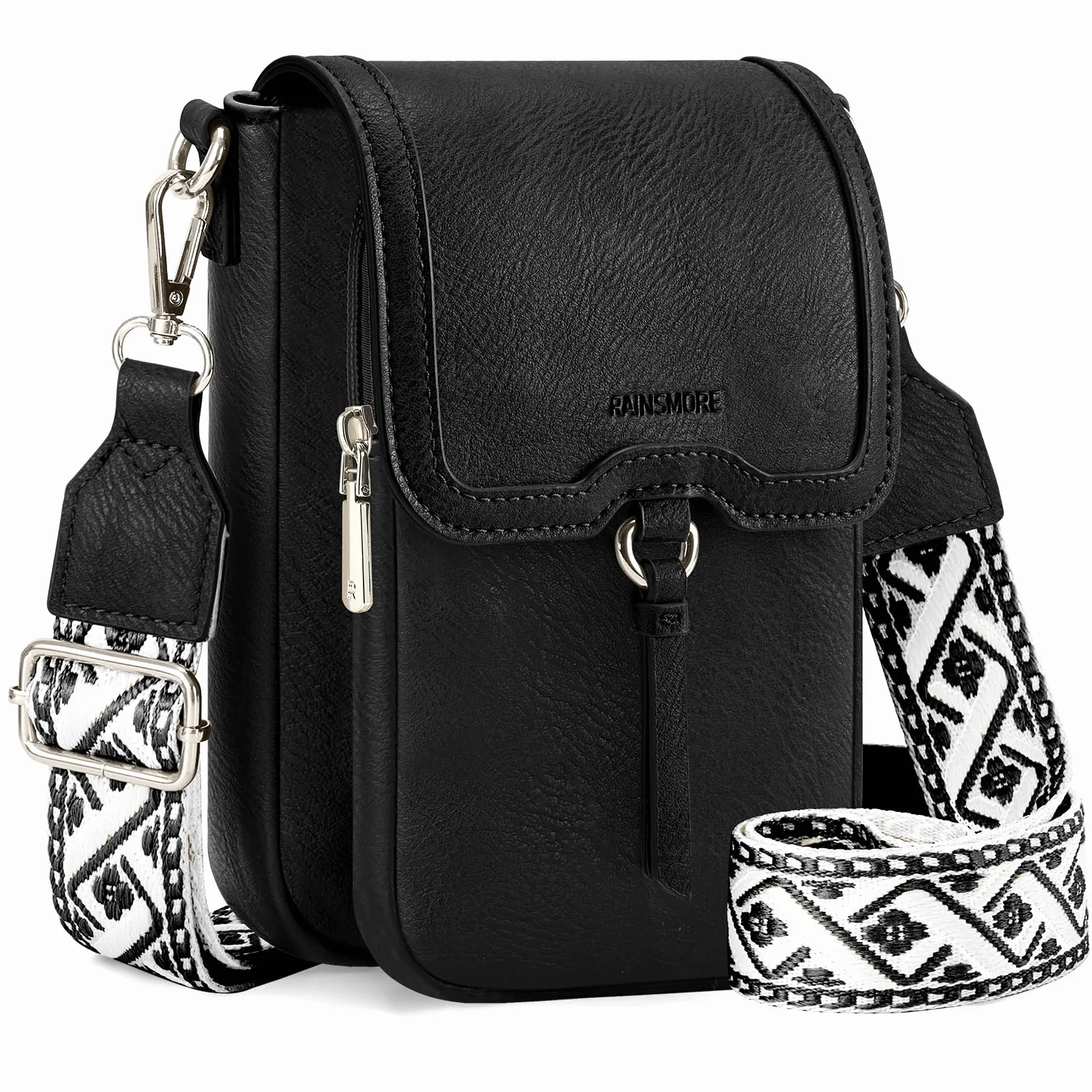 Rainsmore damska torba na ramię PU skóra wodoodporna crossbody z regulowanym paskiem