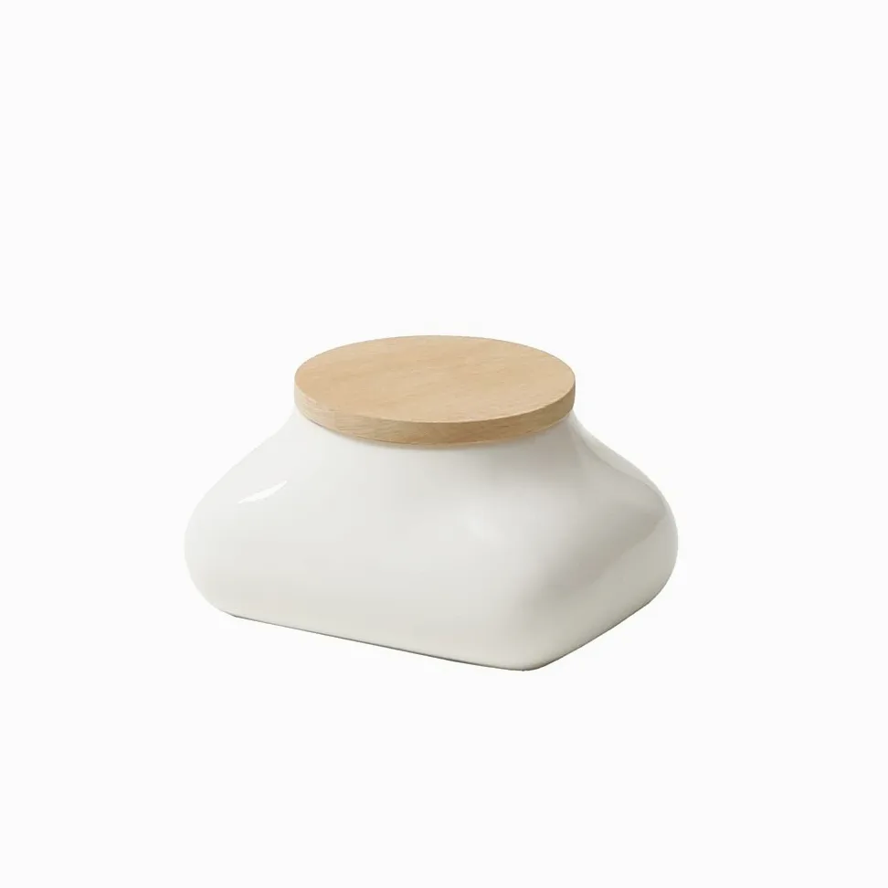Ideaco Japoński minimalistyczny design dozownik chusteczek mochi z ukrytym pudełkiem na chusteczki, biały