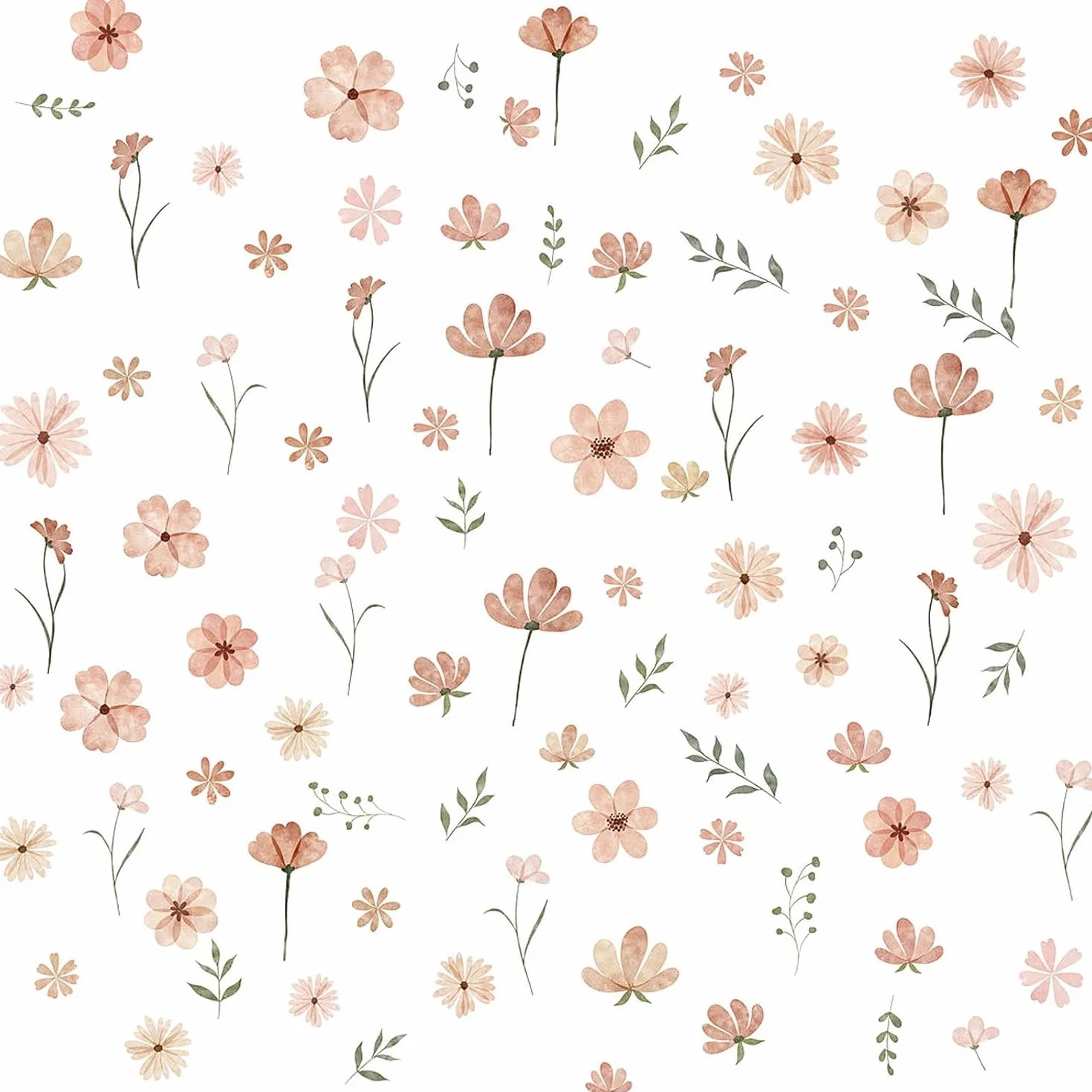 9 arkuszy boho tatuaż ścienny z kwiatami, małe motywy kwiatowe, przytulne naklejki ścienne, naklejki ścienne z roślinami, naklejki ścienne do pokoju dziewczynki, sypialni, salonu, korytarza, łazienki