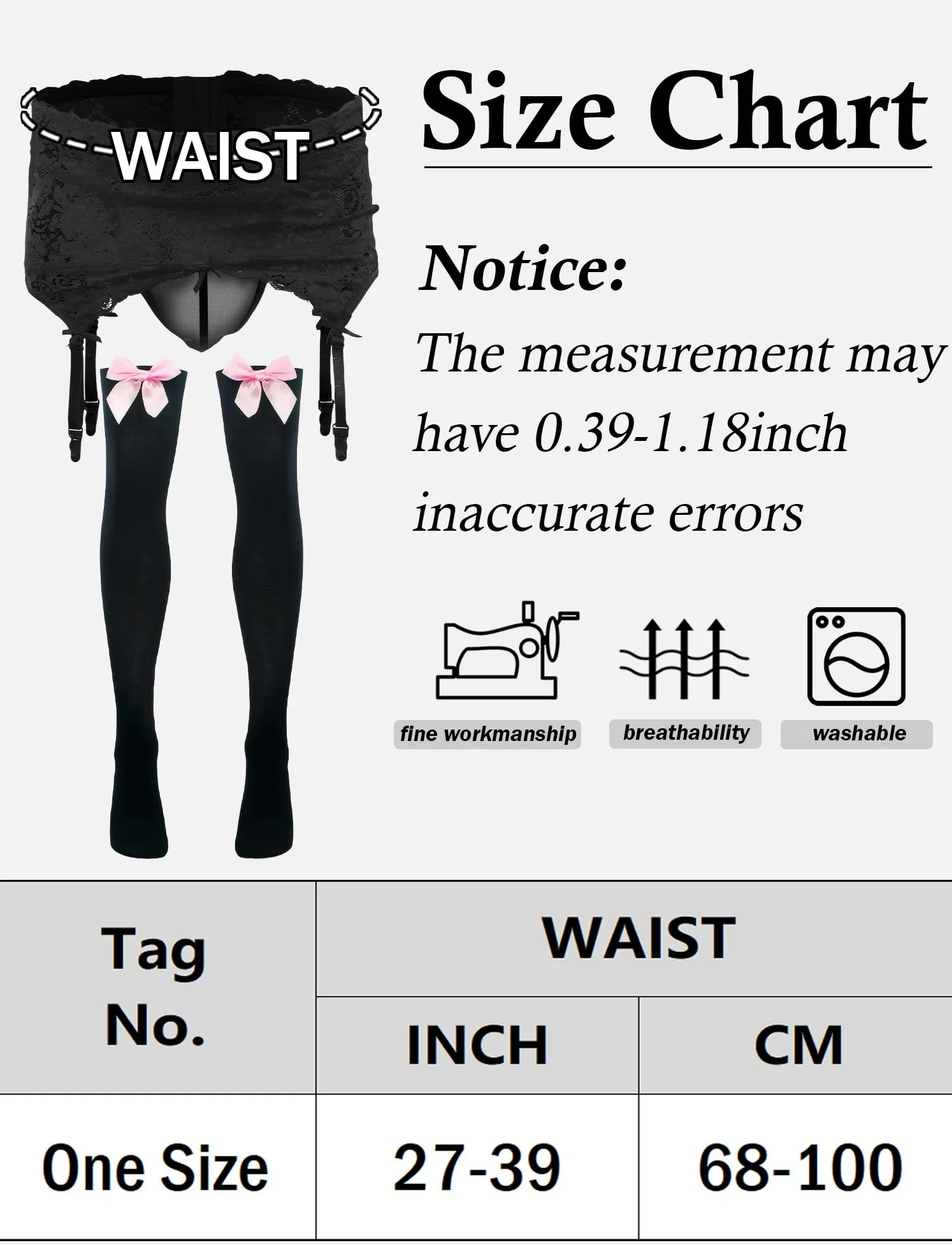 AIEOE Męska bielizna Sissy zestaw bielizny męskiej z siateczki, stringi, koronkowe majtki, Lingeire, odzież crossdresser, długie pończochy, 2-częściowy