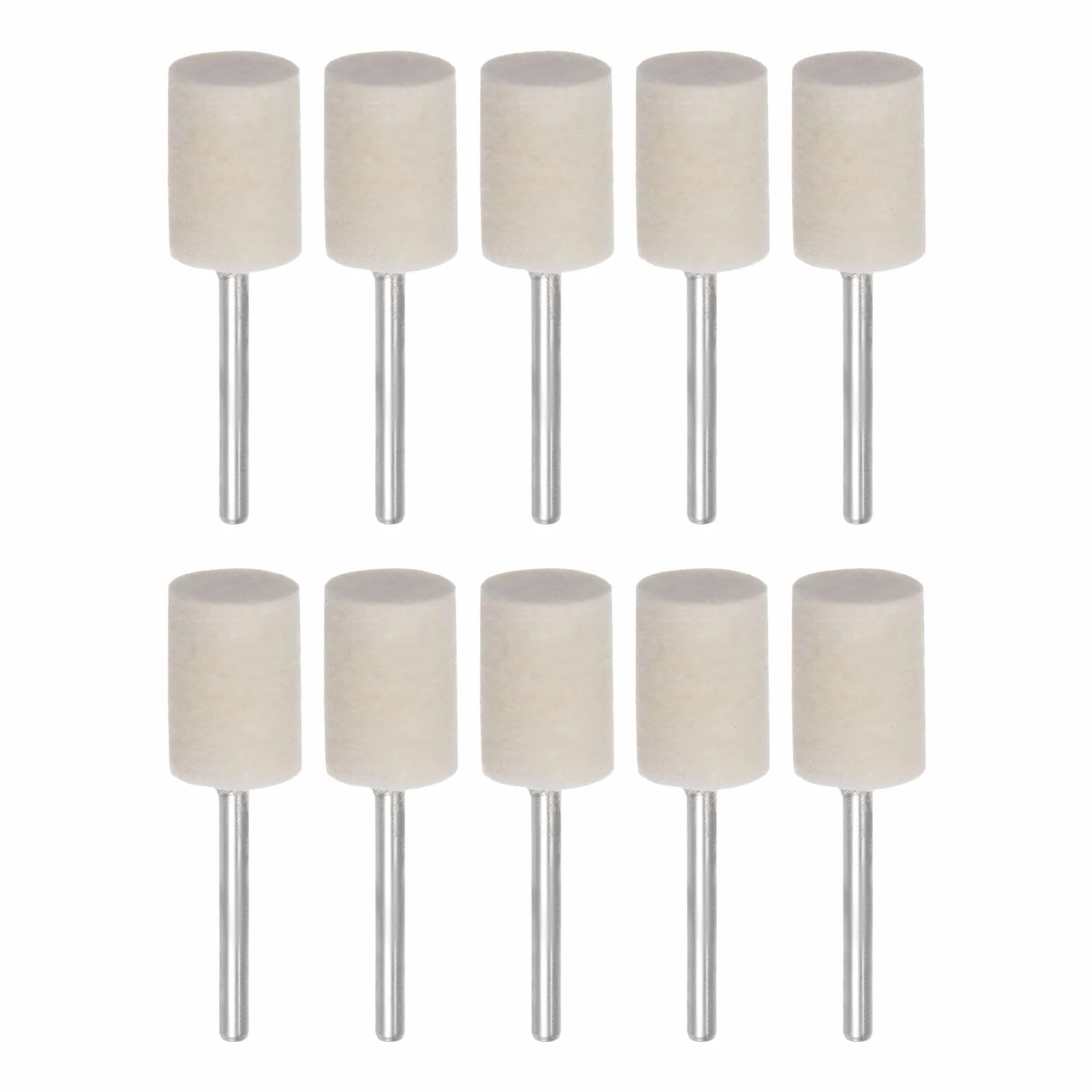 QUARKZMAN 10 sztuk filcu wełnianego punkty montażowe 12 mm głowica 1/8 cala trzpień cylindryczny bity polerskie Burrs filcowe koło polerskie do narzędzi tokarskich