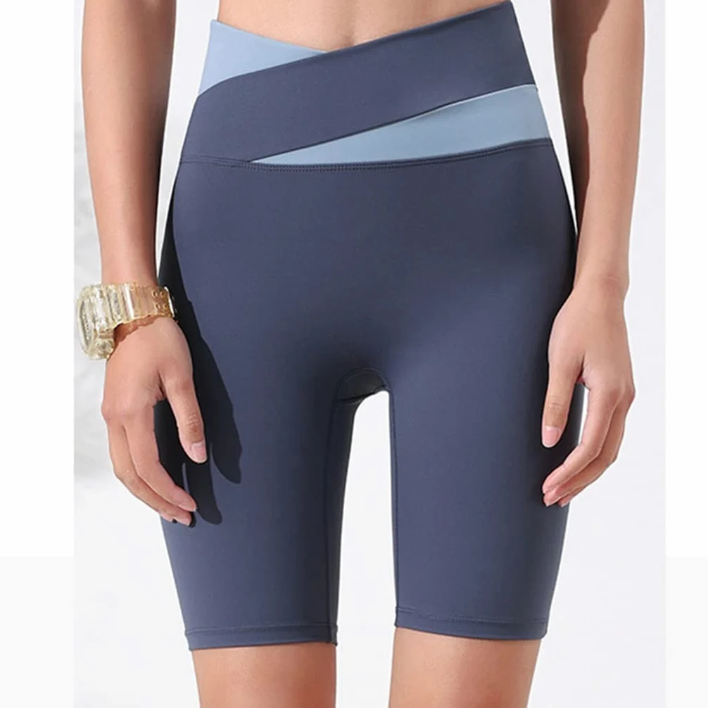 Krótkie legginsy Kolarstwo Damskie spodenki sportowe Odzież sportowa Skinny Joga Push-Up Bezszwowa wysoka talia (kolor: A, rozmiar: Mcode) YangRy