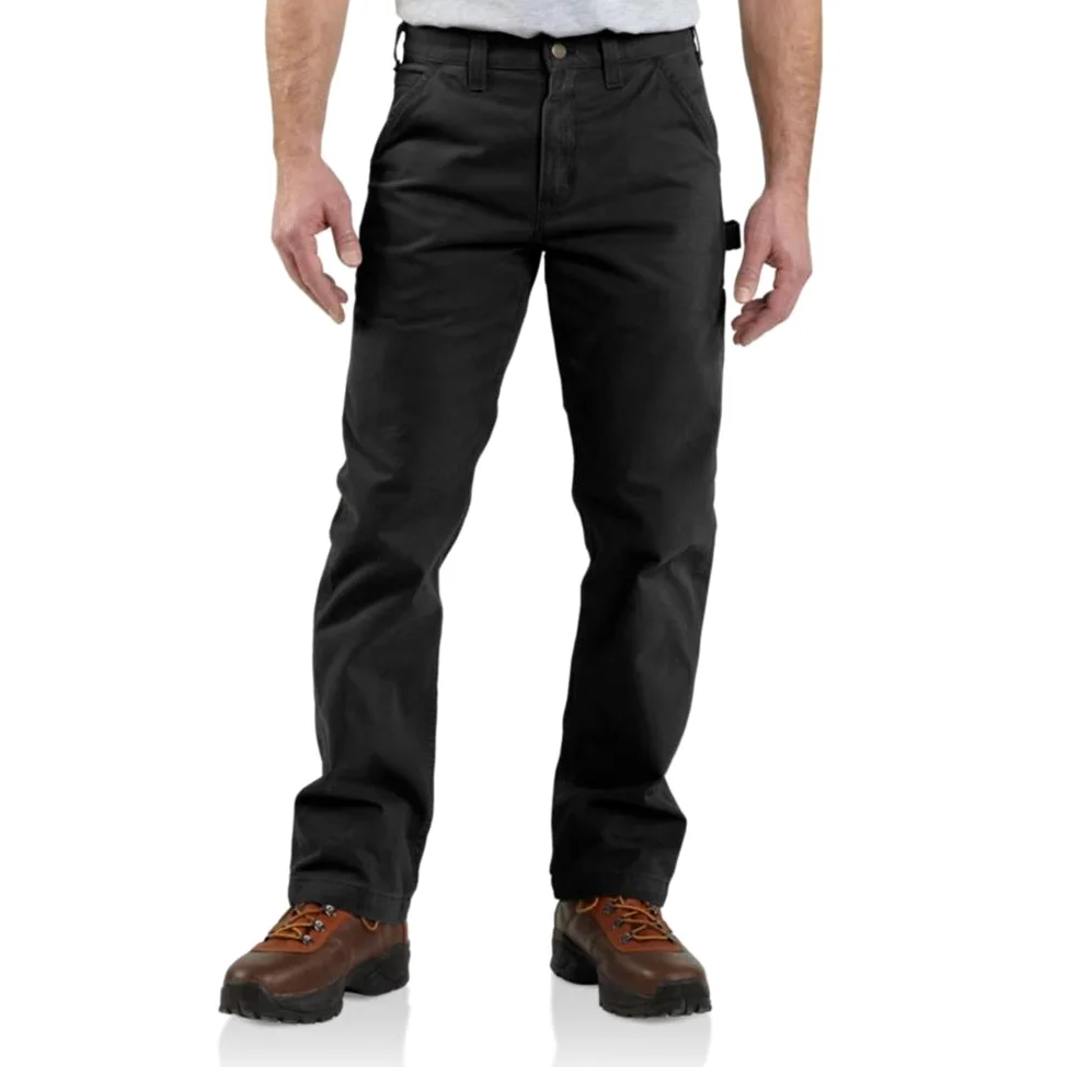 Carhartt Męskie spodnie ogrodniczki o luźnym kroju z diagonalu, Czarny, 40W / 36L