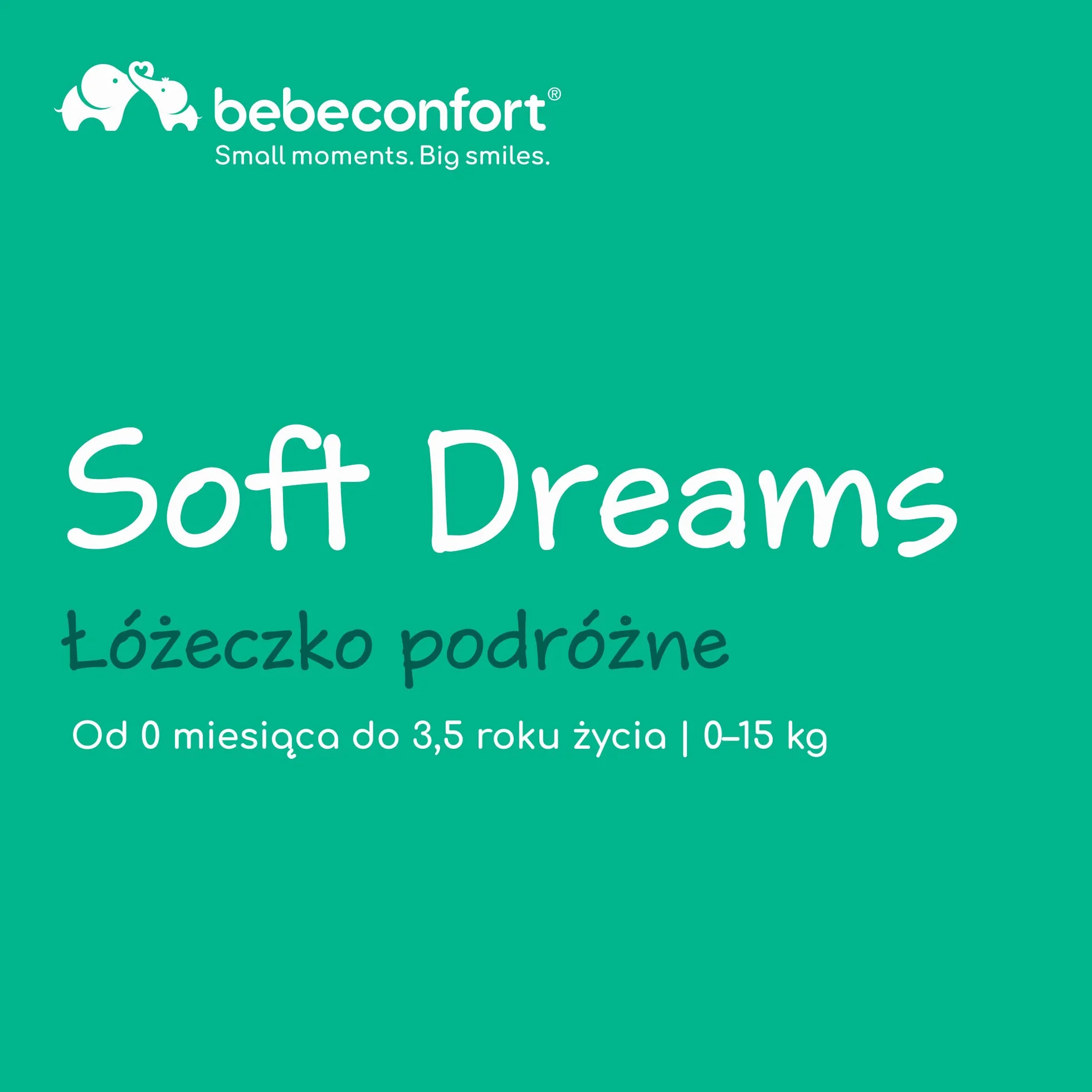 Bebeconfort Soft Dreams, Łóżeczko kempingowe, 0–3 lata (0–15 kg), Lekkie łóżeczko turystyczne, Materac z włókna drzewnego i pianki (60x120cm), Torba do przenoszenia, Kompaktowe składanie, Grey Mist