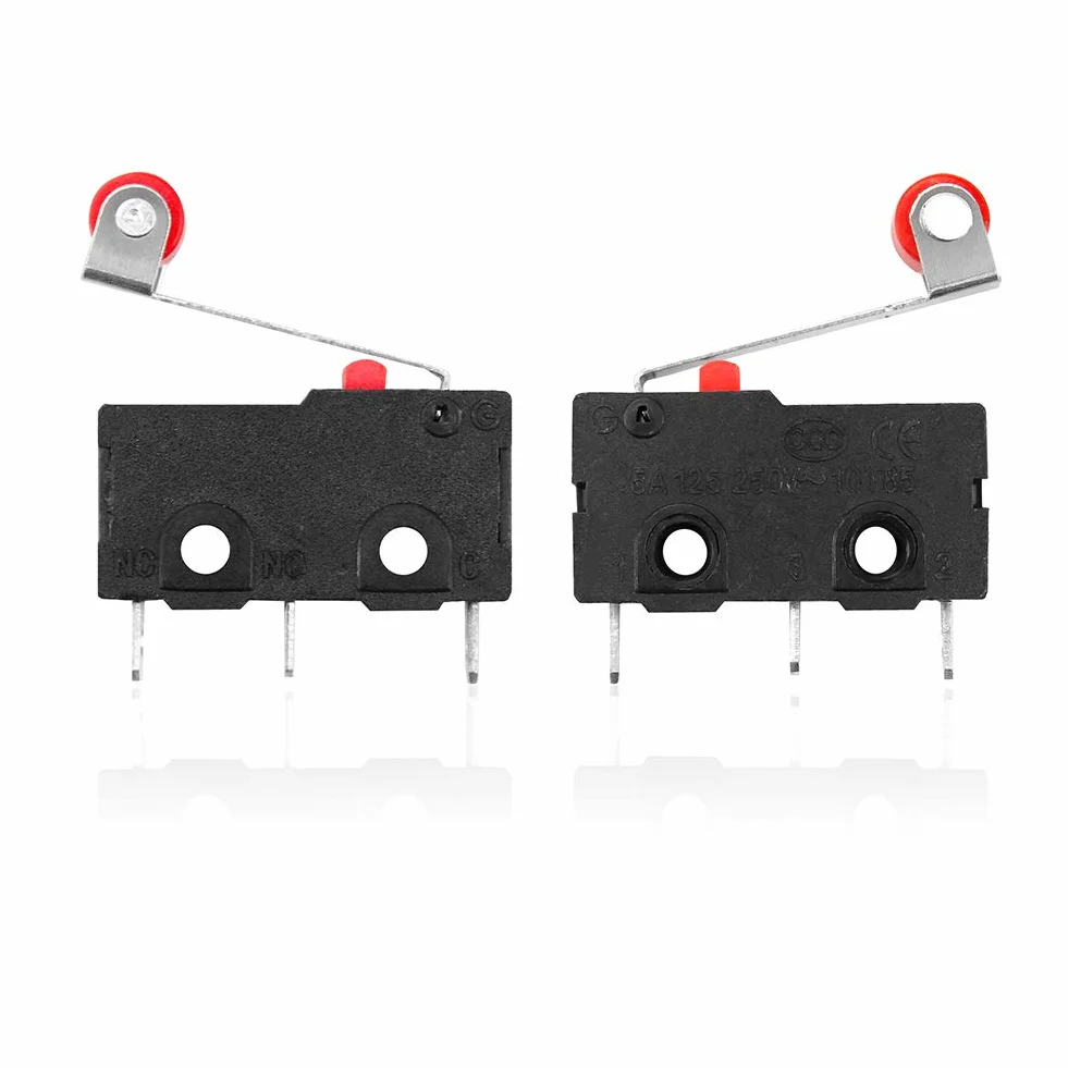 10 sztuk Micro Roller Limit Switch Chwilowy długi zawias szybkie działanie AC 250V 5A SPDT Snap Micro Quick Action Przełącznik