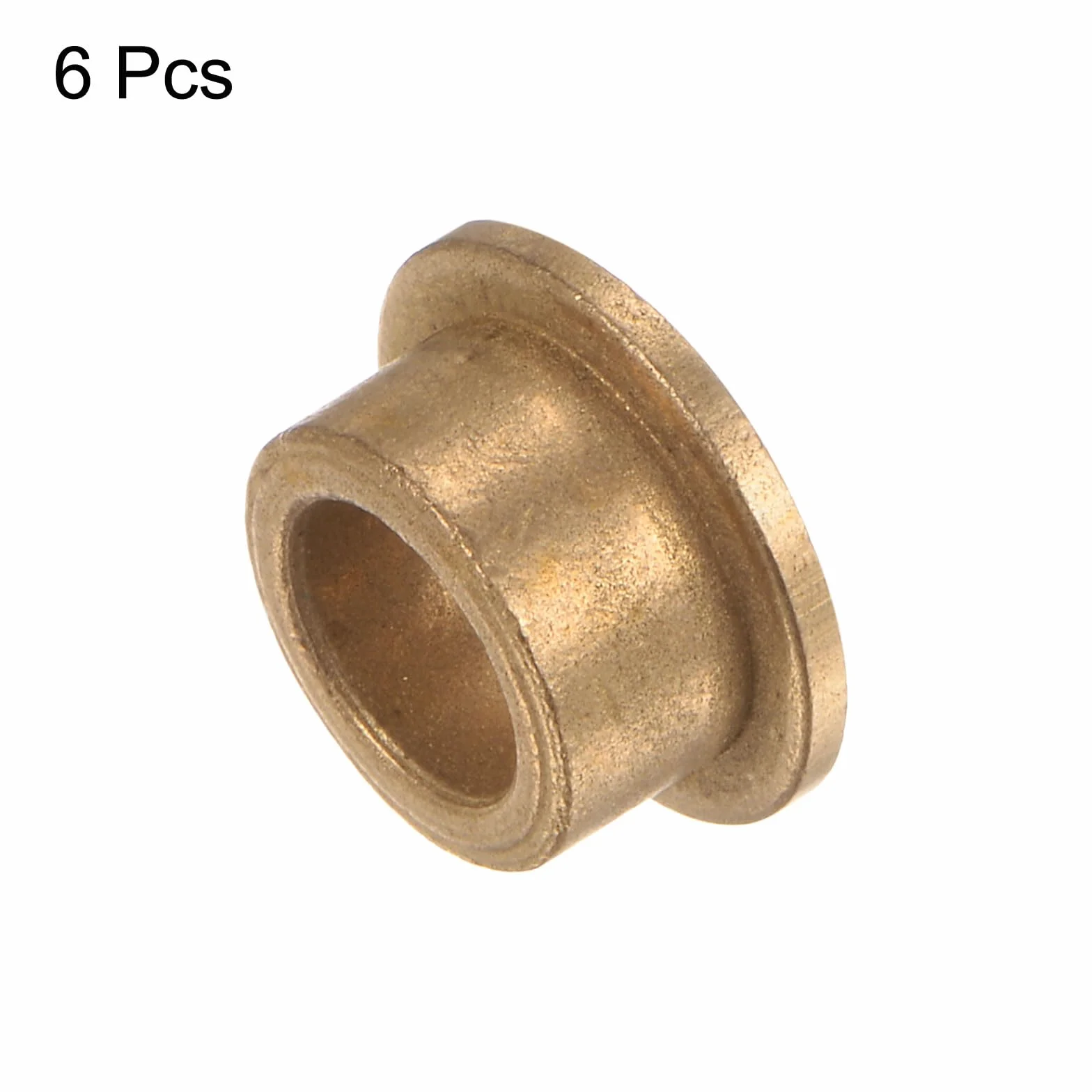 QUARKZMAN 6 sztuk Kołnierz Łożyska Tuleja 8mm Średnica 12mm OD 8mm Długość 2mm Kołnierz Grubość Brąz Tuleje Samo-Smarujące Tuleje Tuleje do Przemysłowych Sprzęt