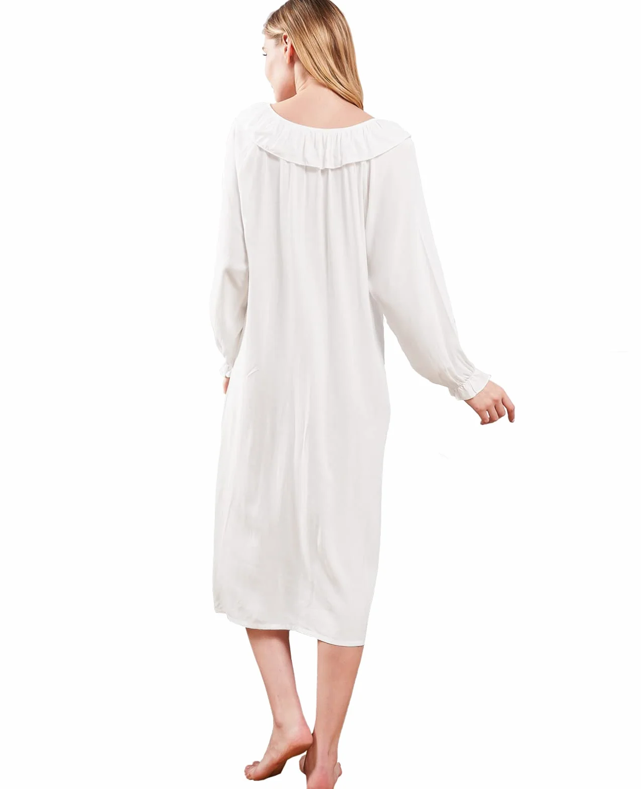 Nanxson Koszula nocna Damska Bawełna Bielizna nocna Z Długim Rękawem Kombinezon Temat Koszule Loungewear
