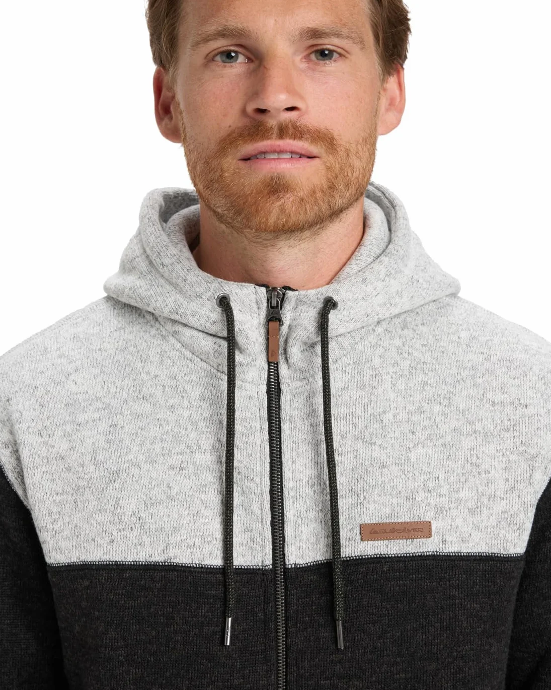 Quiksilver Keller Block Zip Sweter Polarowy Czarny L