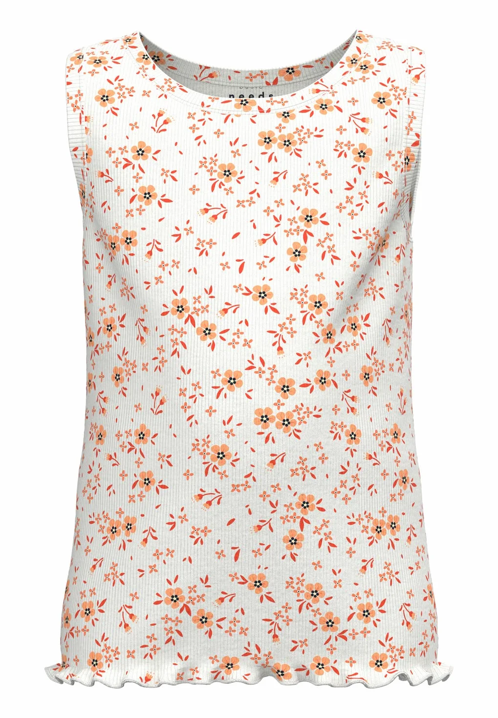 Bestseller A/S Dziewczęca koszulka z długim rękawem NMFVEMINNA Slim Tank TOP H, jasnobiała, 92, Bright White, 92 cm