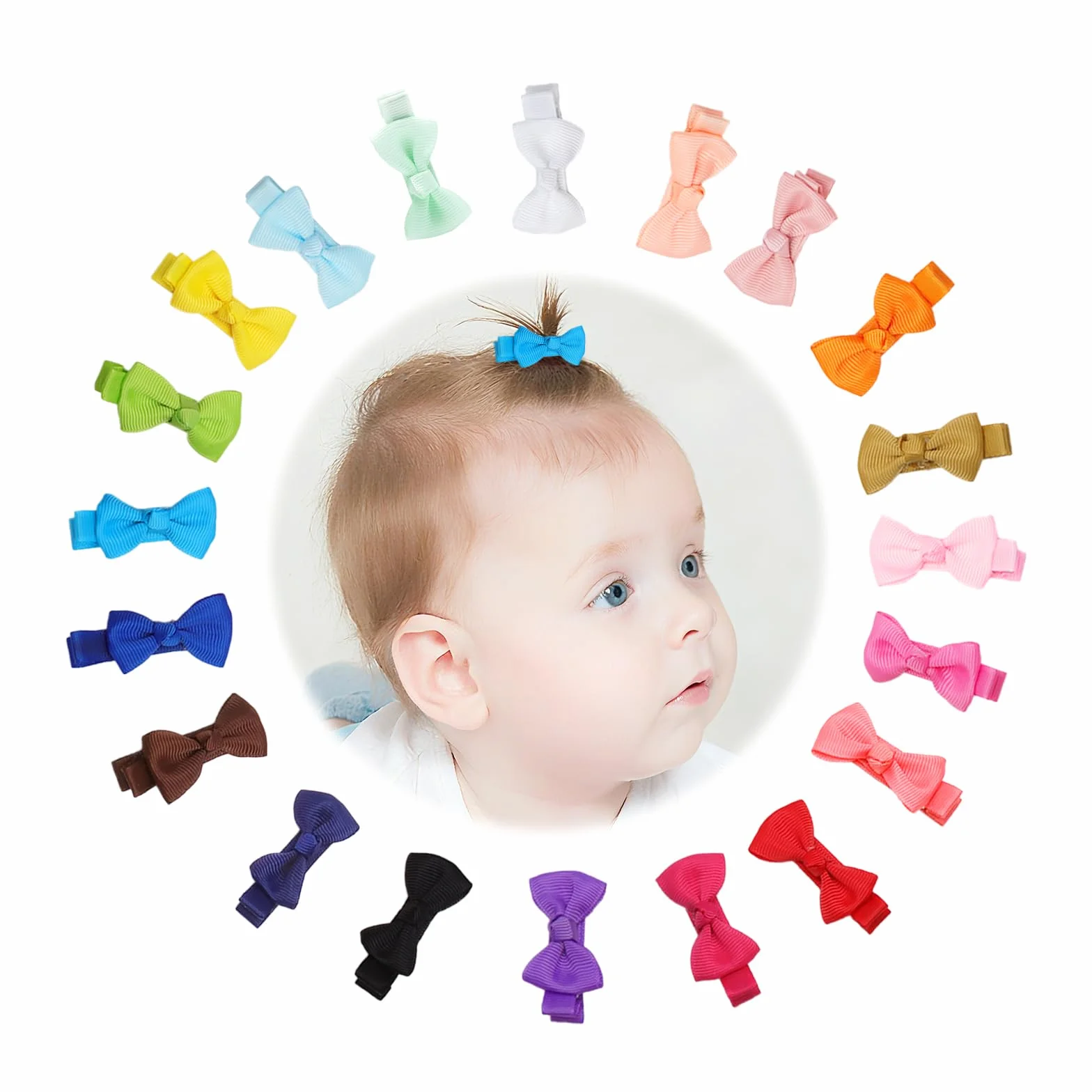 40 sztuk spinek do włosów dla dziewczynek, 3,5 cm, 20 kolorów, akcesoria do włosów dla niemowląt, dla dziewczynek, małych dzieci, specjalnie dla noworodków, delikatnych włosów